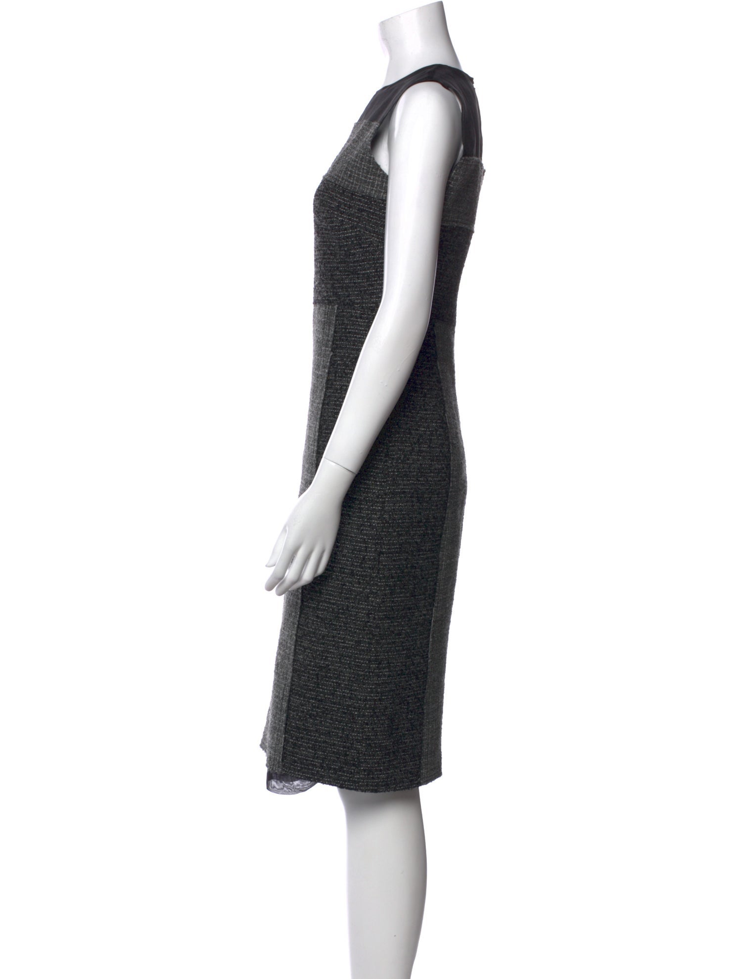 St. John Tweed Pattern Knee-Length Dress
