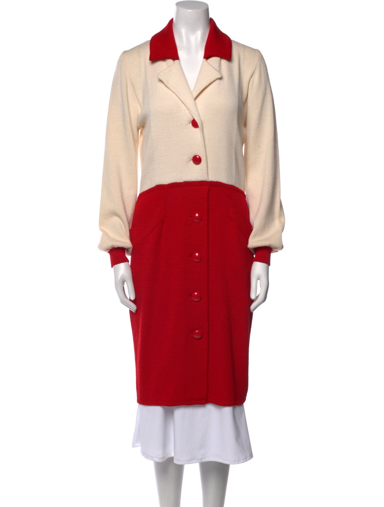 St. John Wool Midi Length Dress