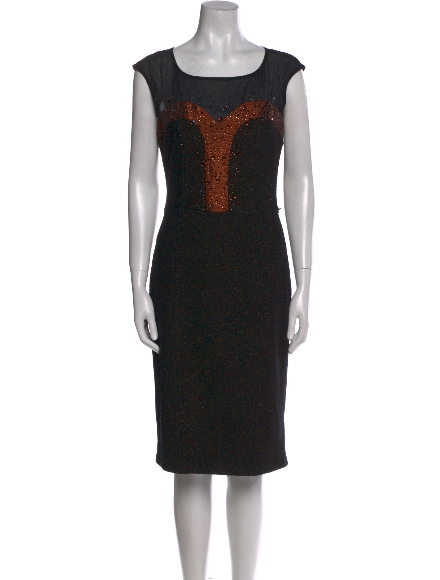 St. John Graphic Print Knee-Length Dress