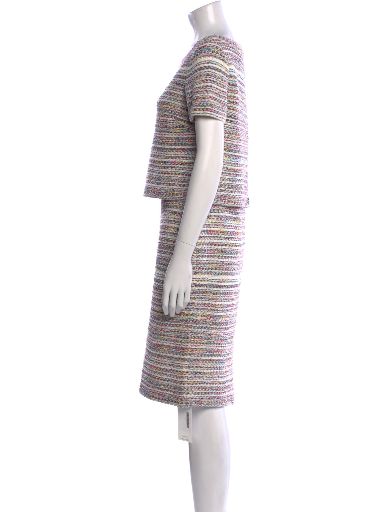 St. John Striped Knee-Length Dress