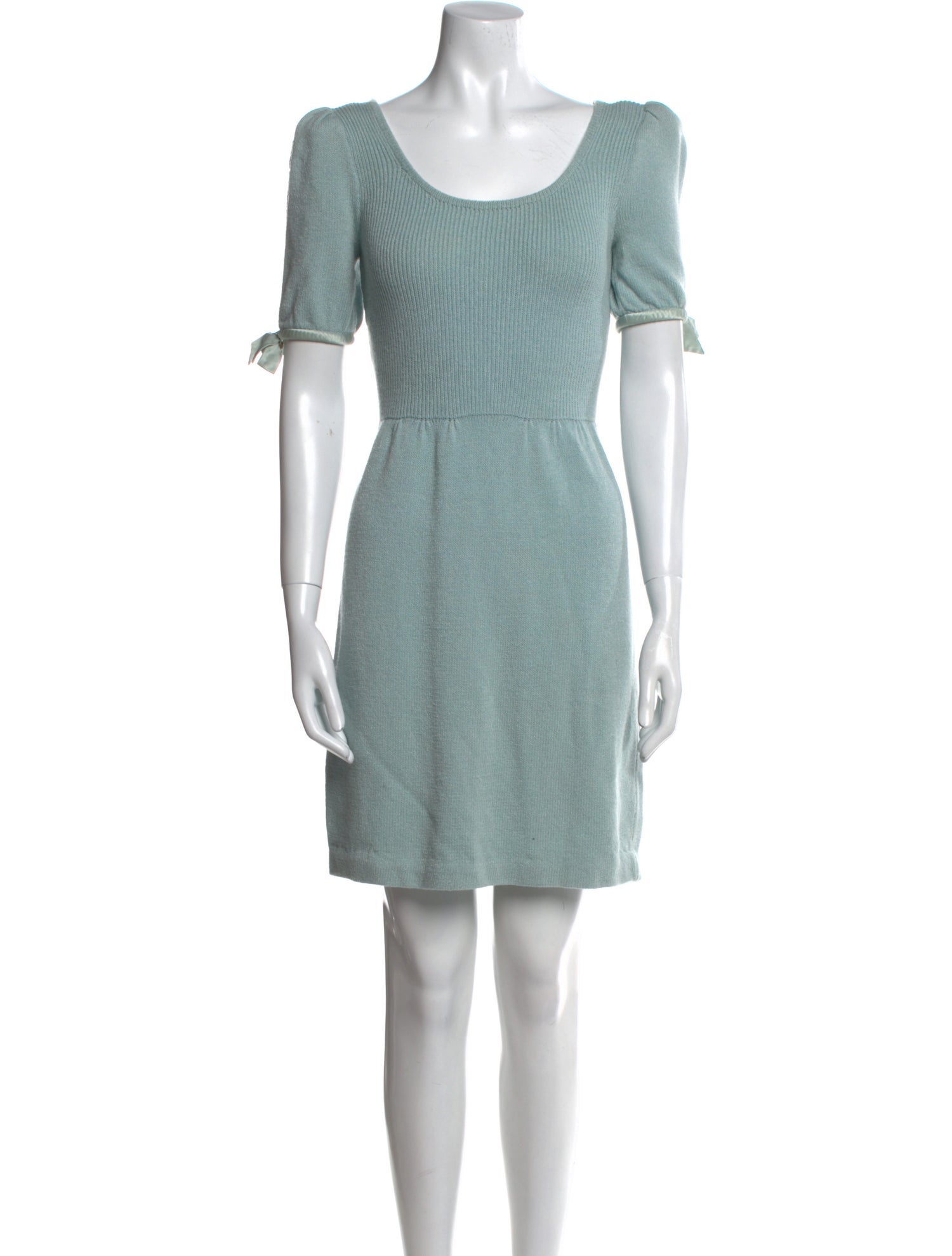 St. John Scoop Neck Mini Dress