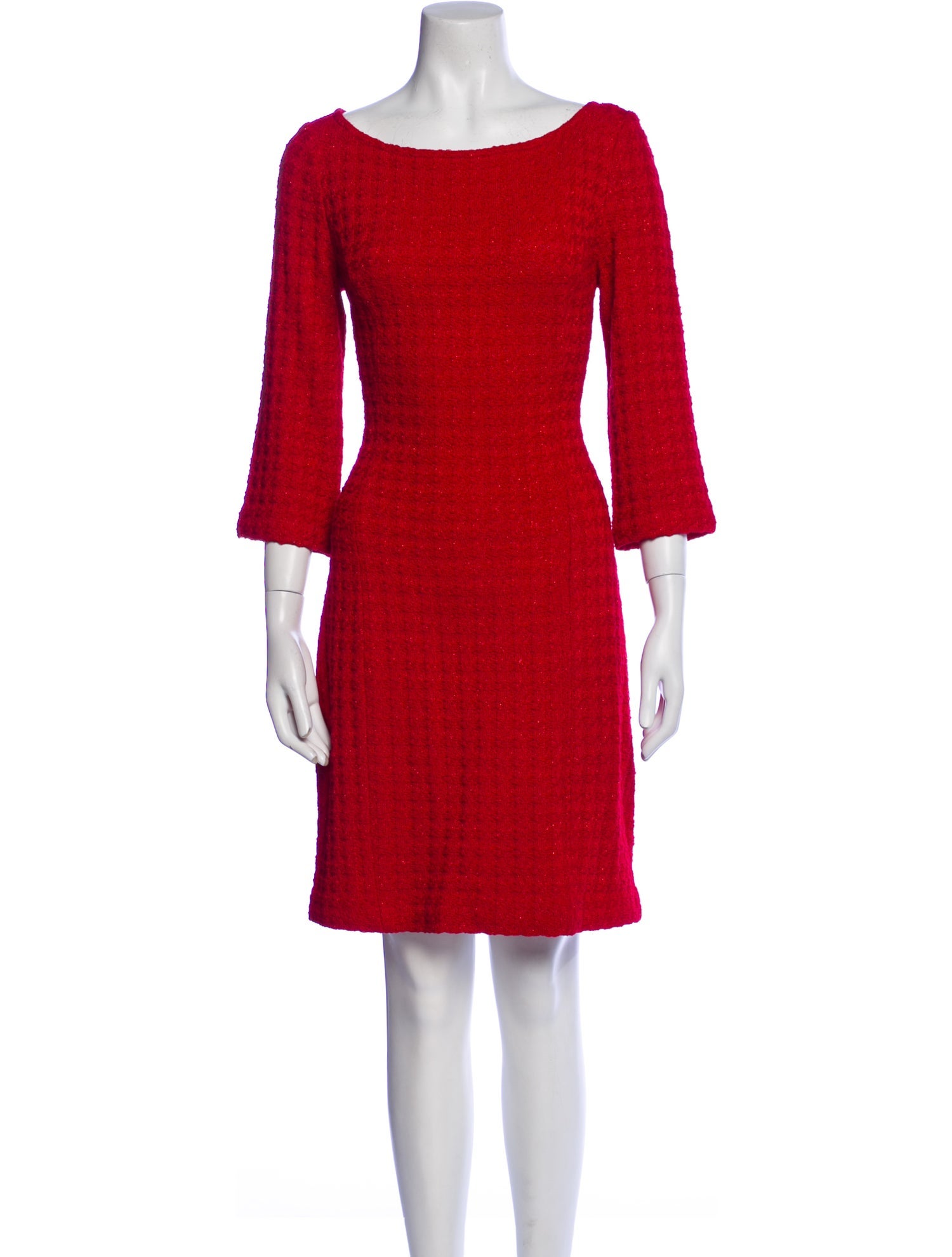 St. John Bateau Neckline Mini Dress