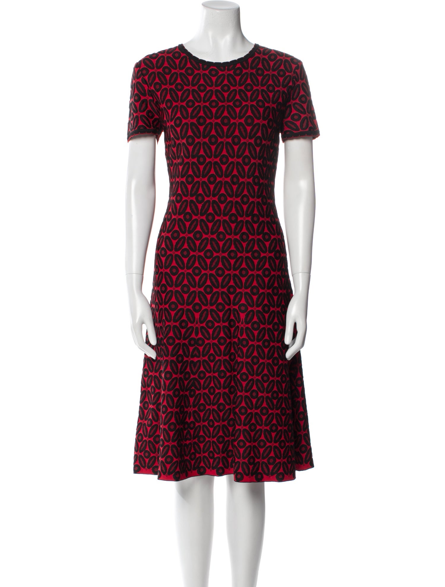 St. John Printed Knee-Length Dress