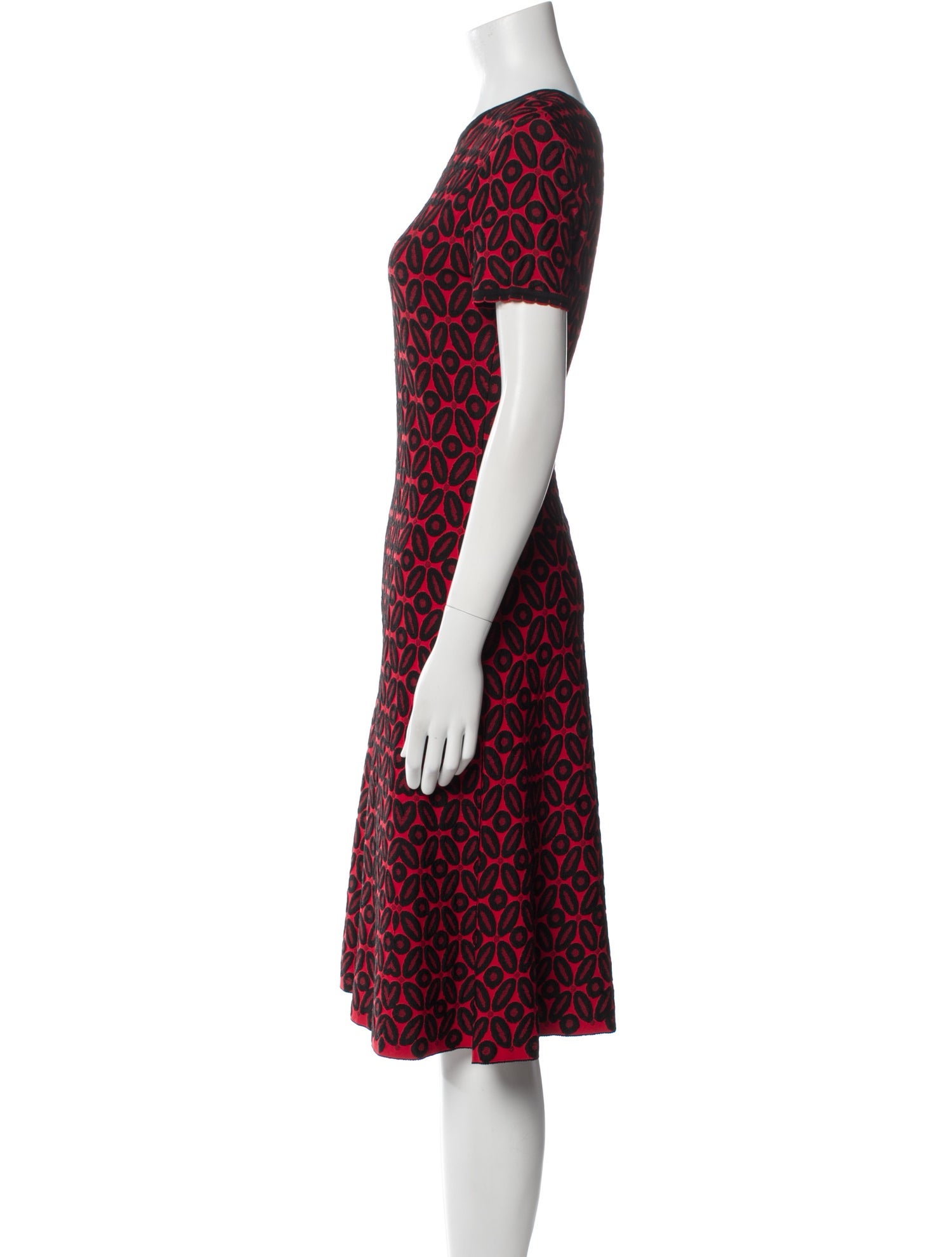 St. John Printed Knee-Length Dress
