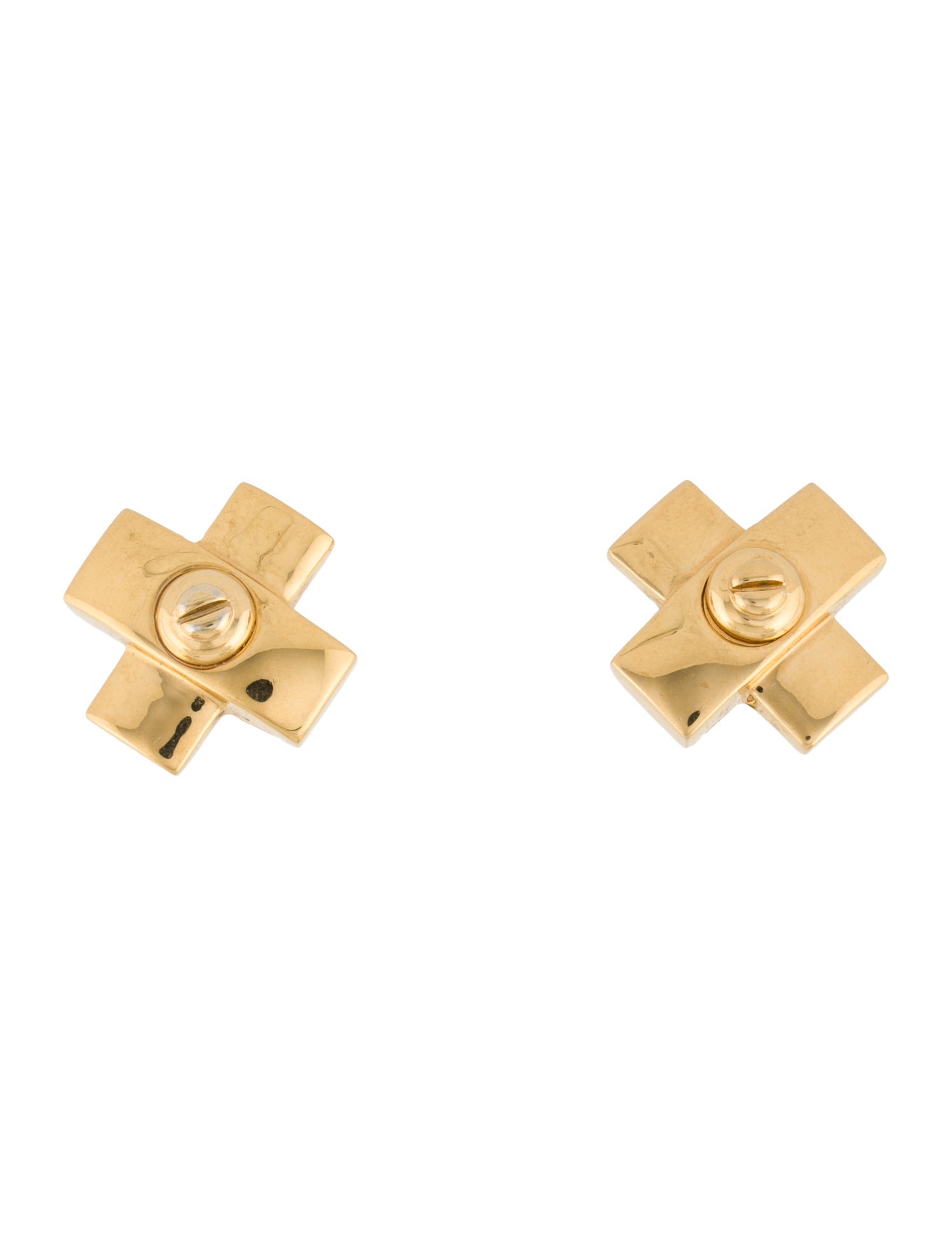 St. John Criss-Cross Clip-On Earrings