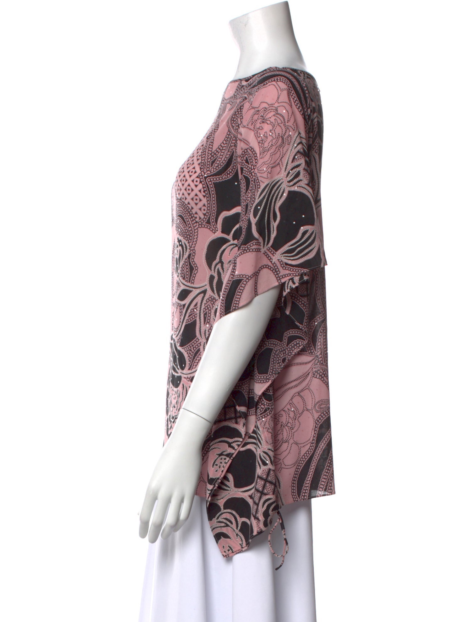 St. John Silk Paisley Print Blouse