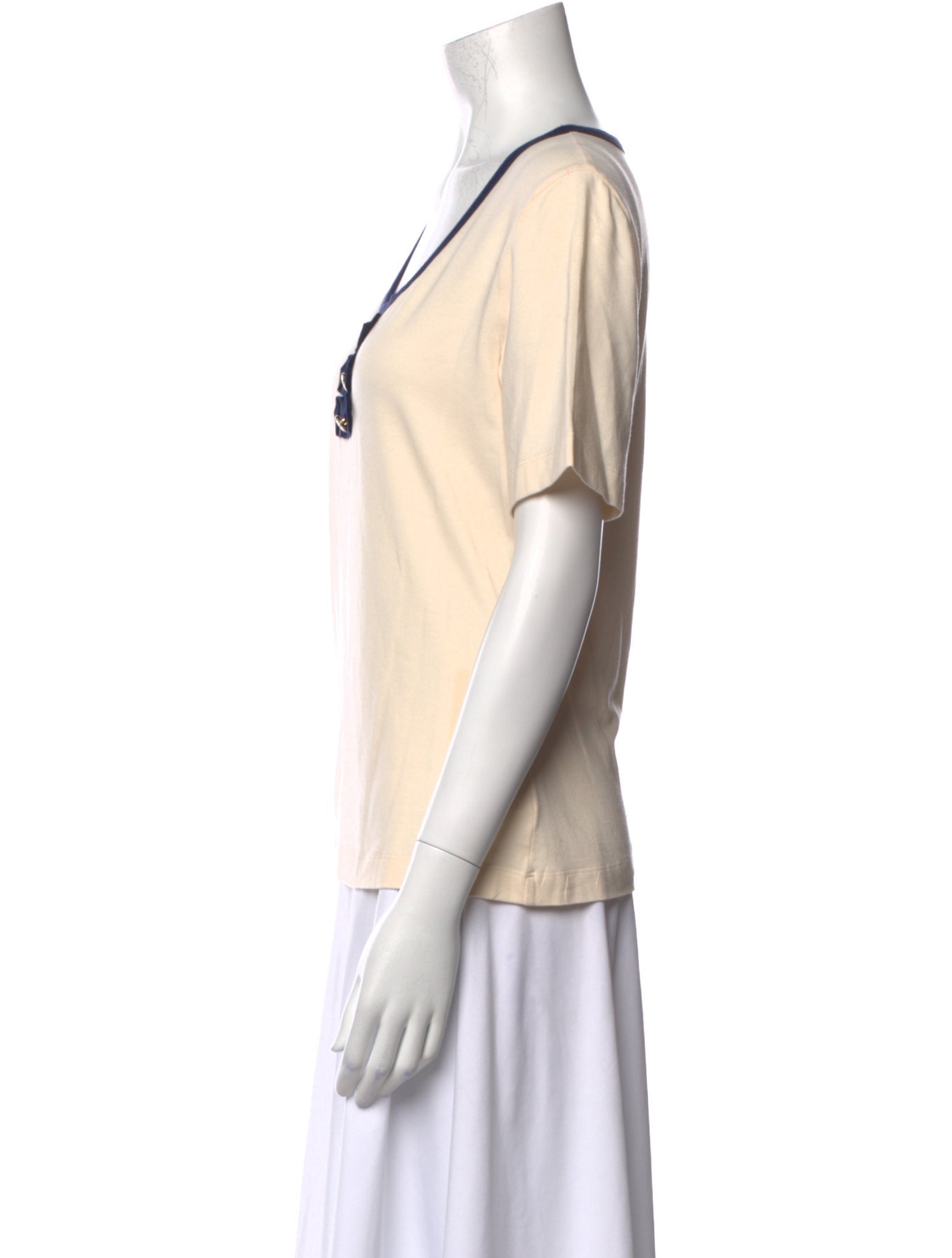 St. John Graphic Print Scoop Neck T-Shirt