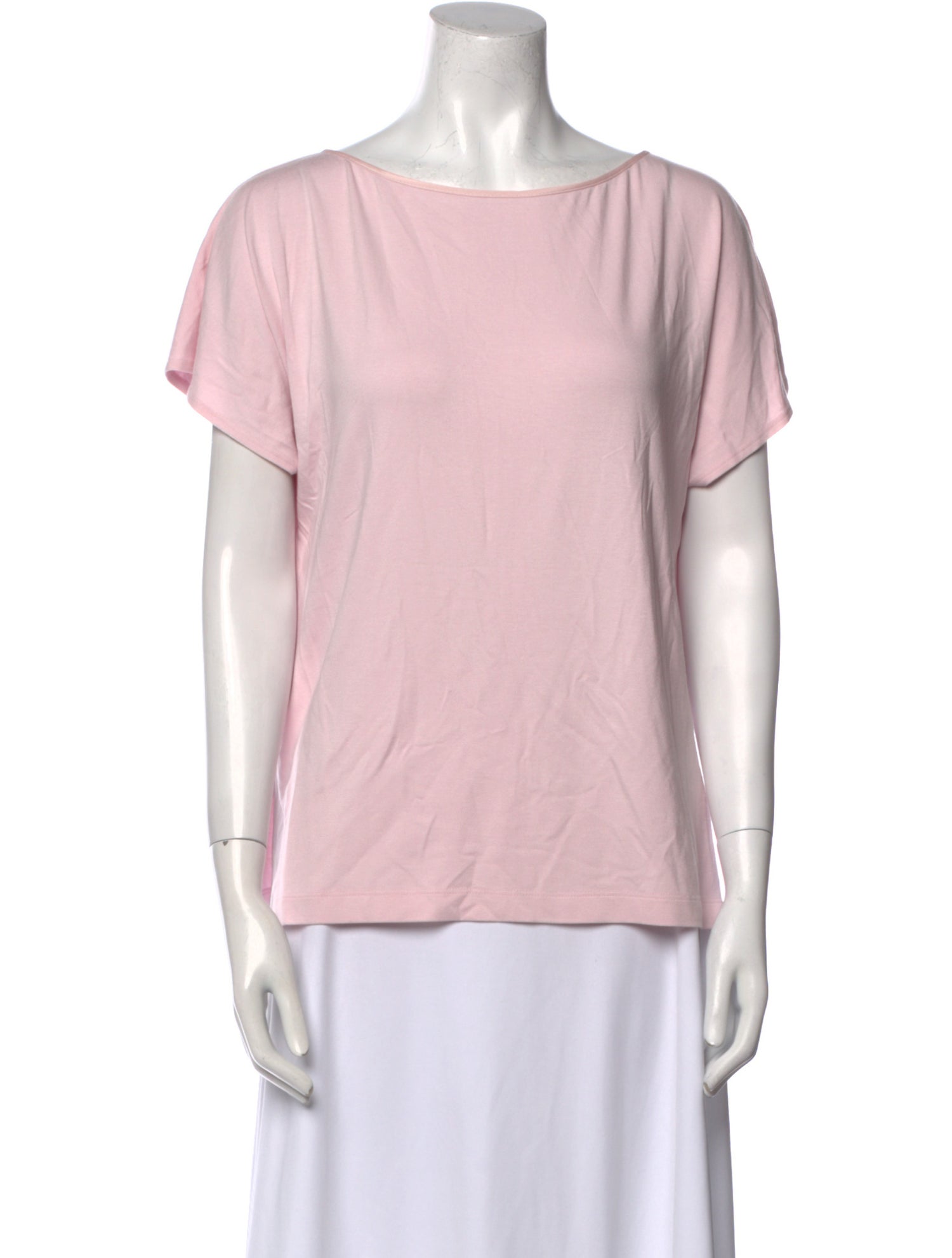 St. John Bateau Neckline Short Sleeve T-Shirt