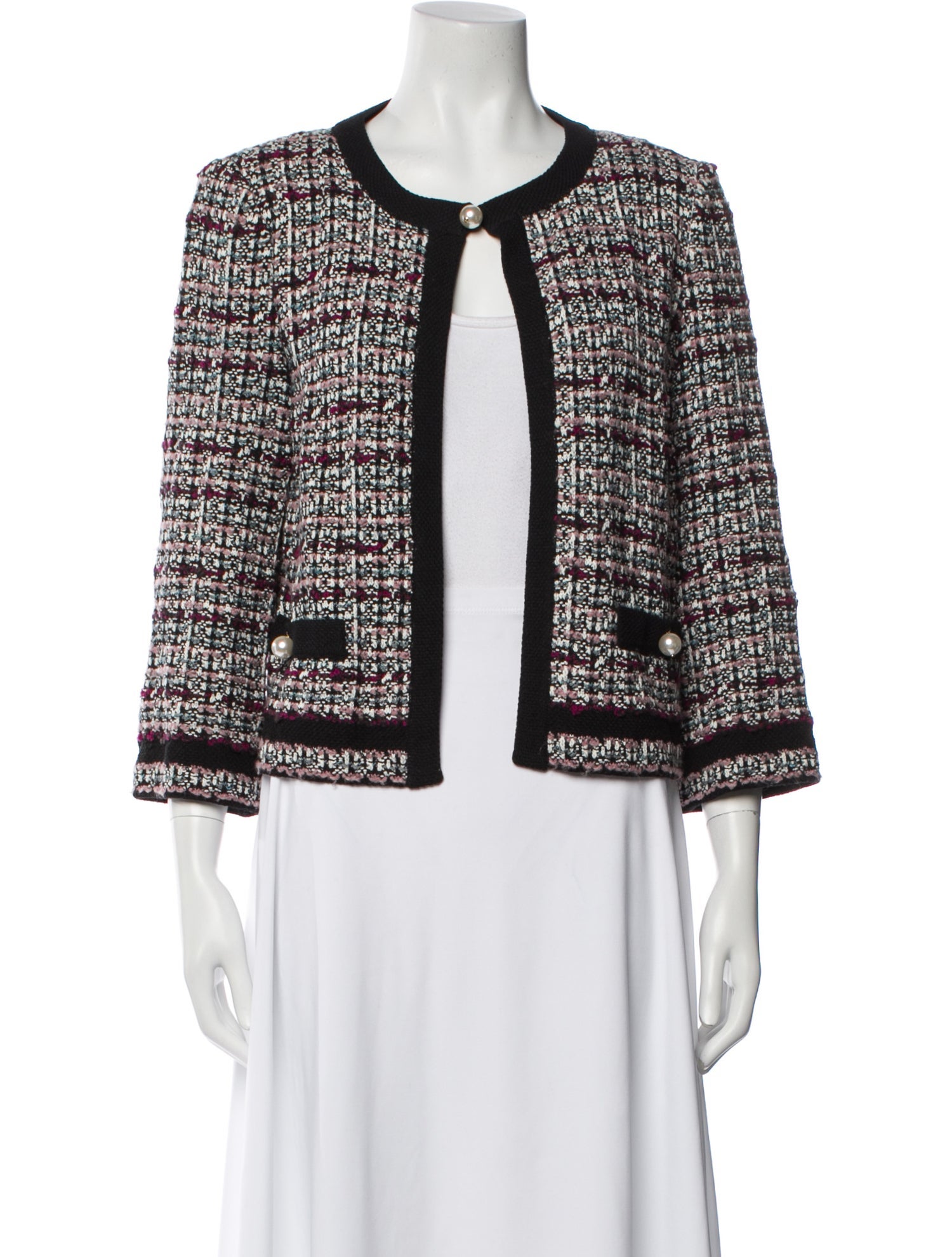 St. John Wool Tweed Pattern Evening Jacket