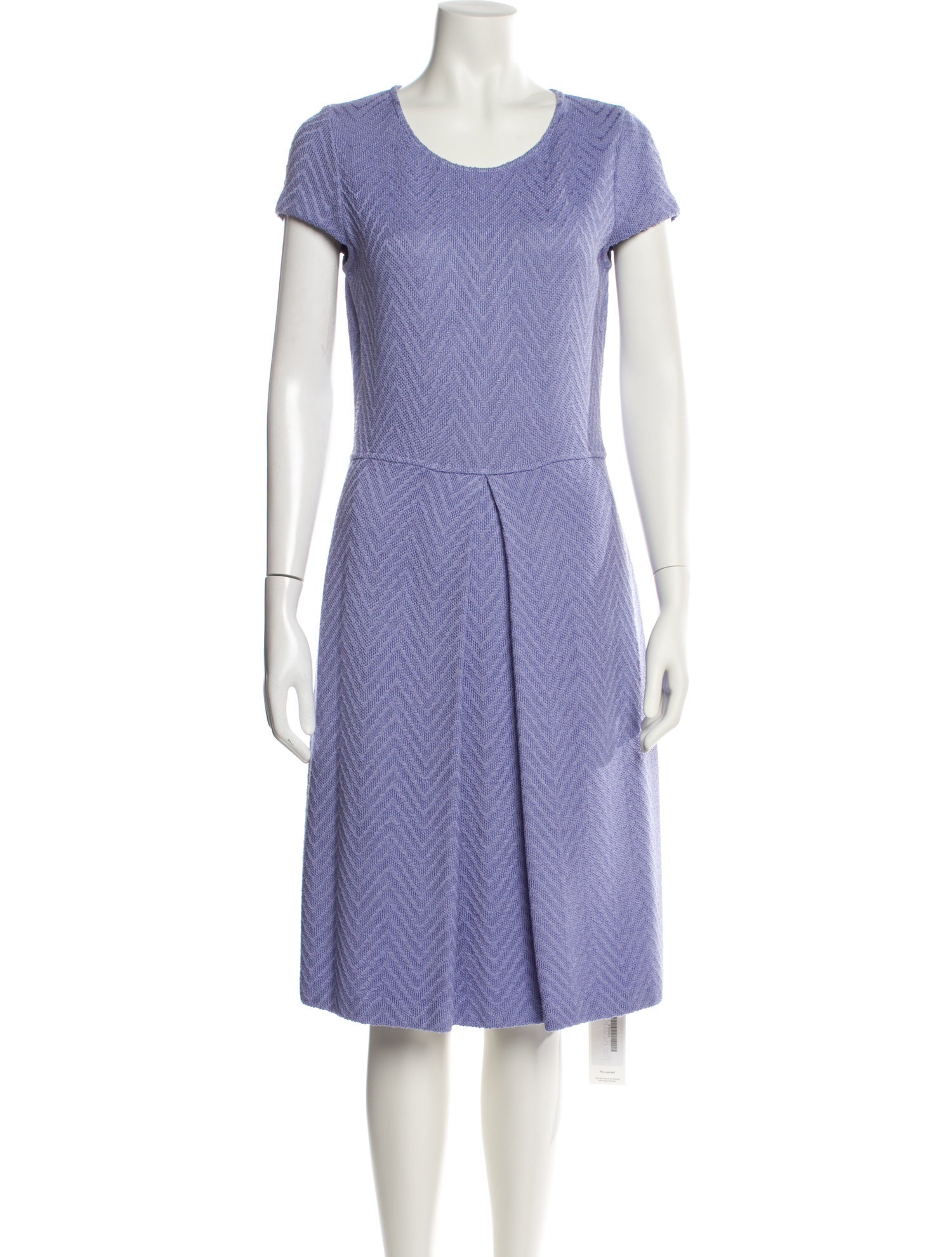 St. John Striped Knee-Length Dress