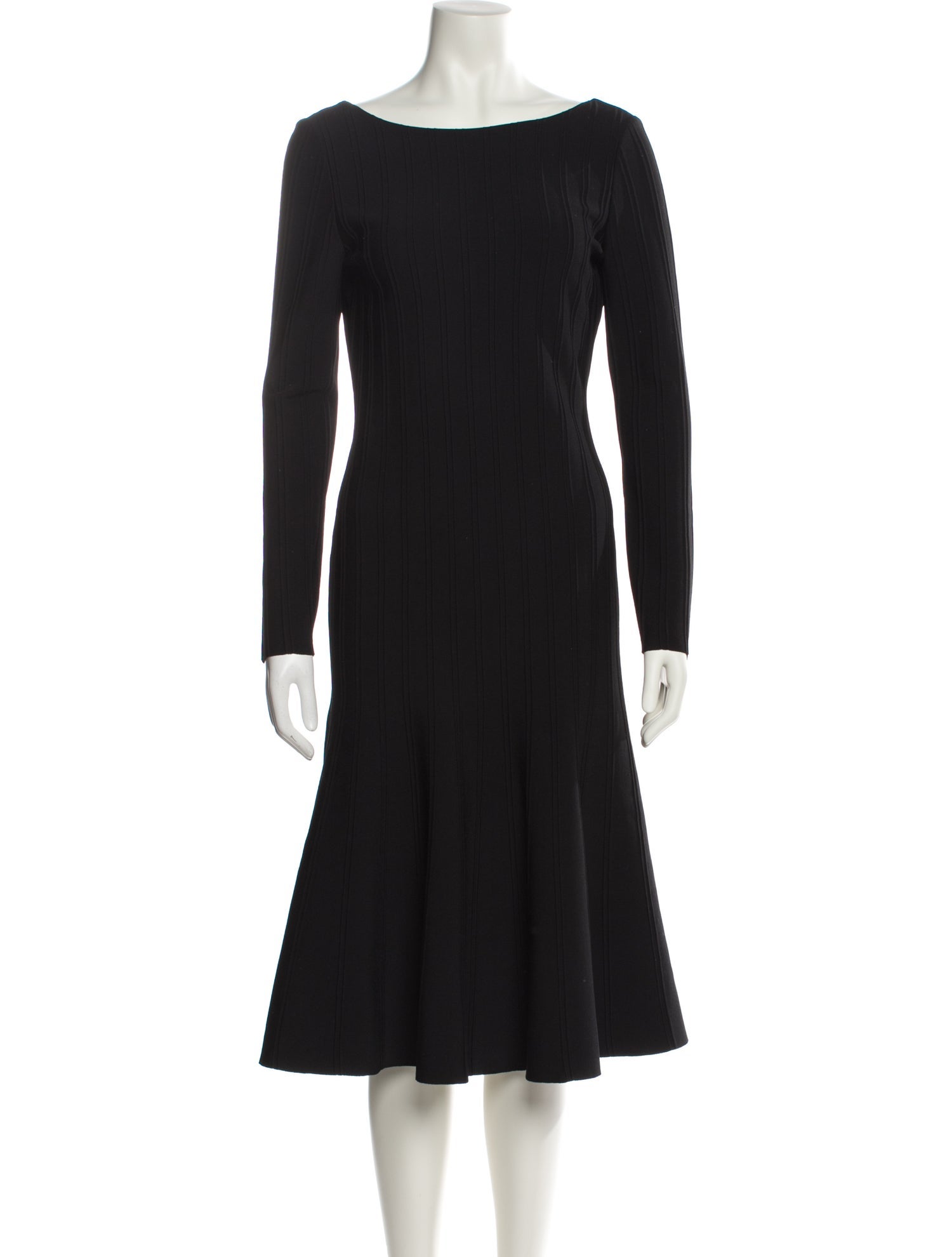 St. John Bateau Neckline Midi Length Dress