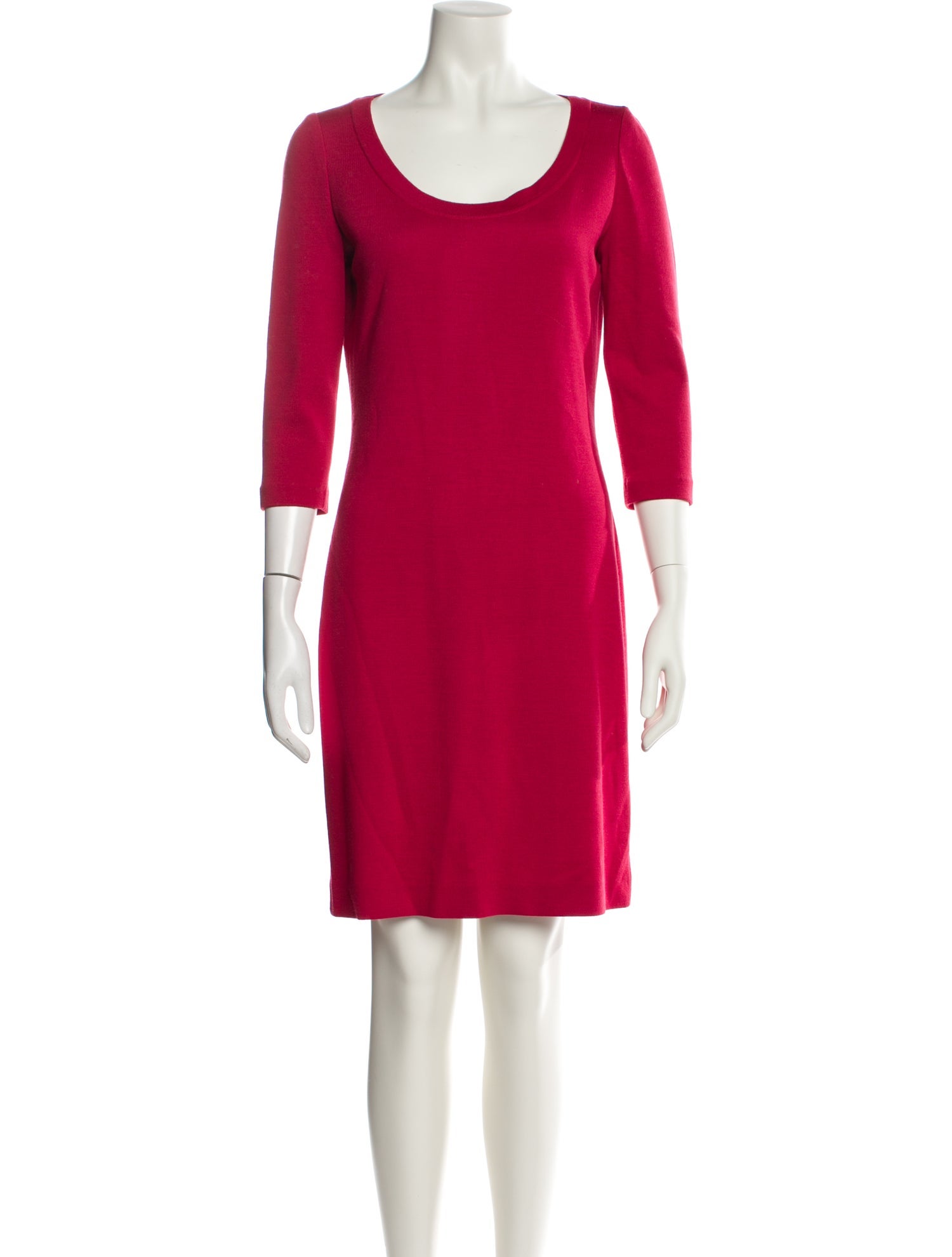 St. John Scoop Neck Mini Dress