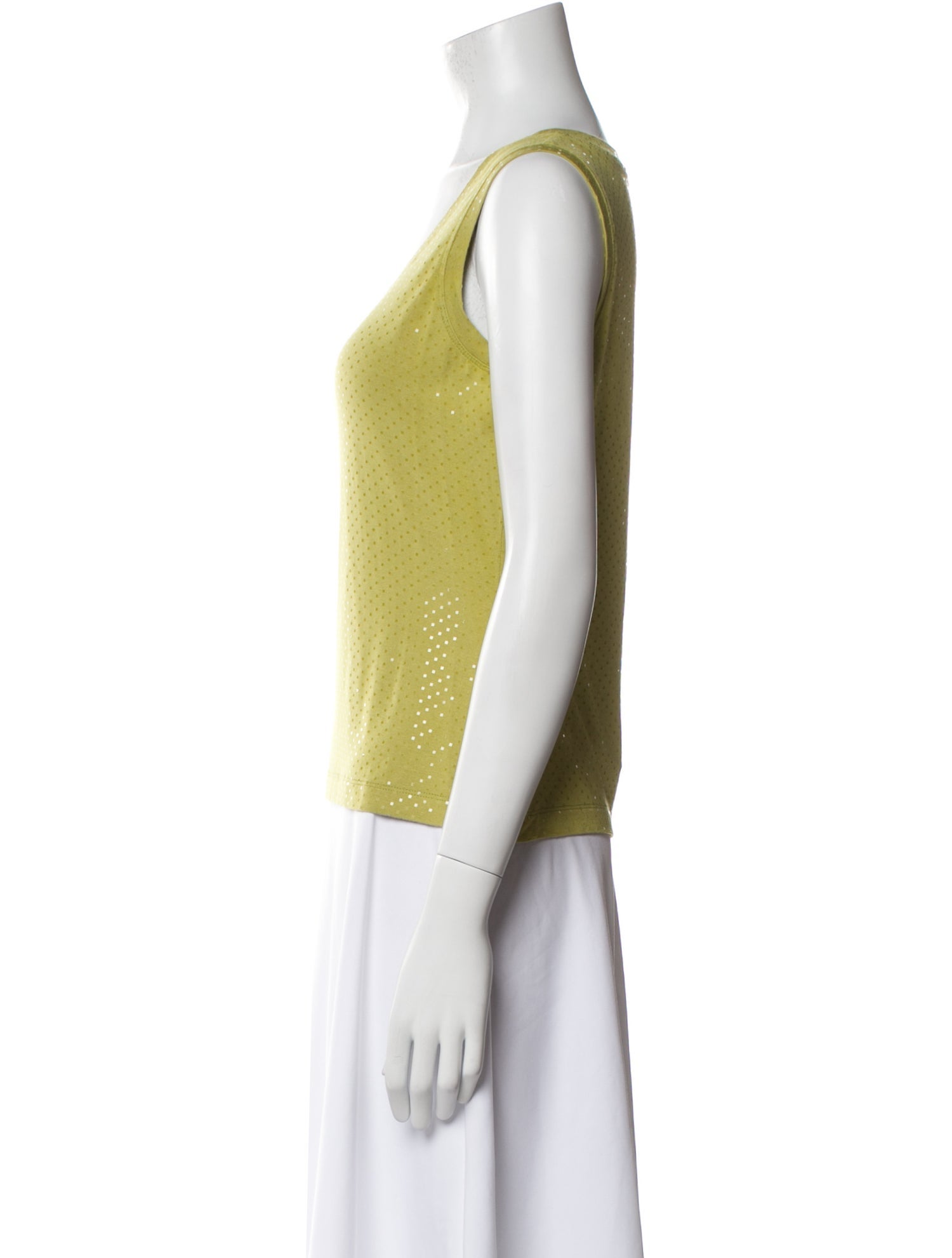 St. John Scoop Neck Sleeveless Top