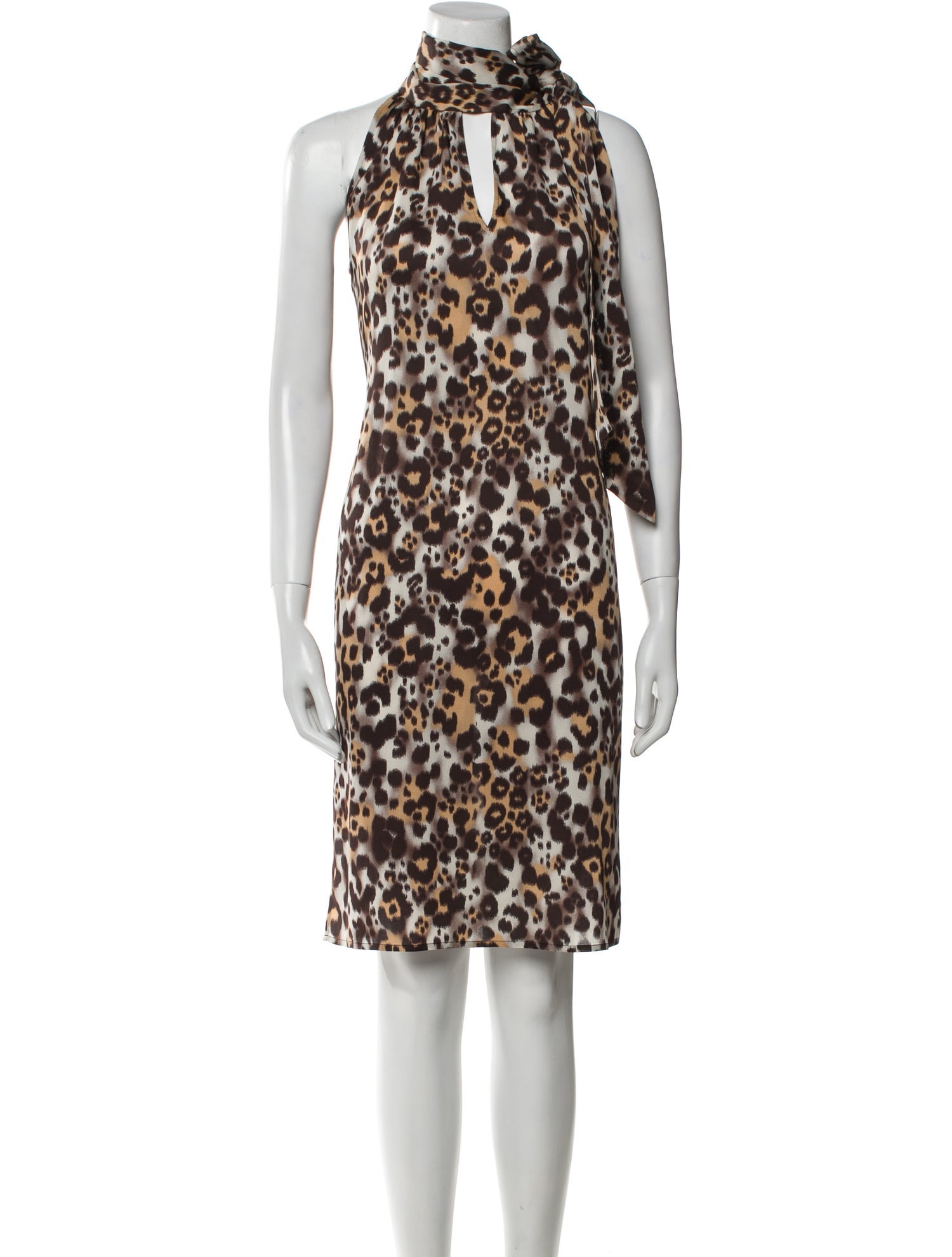 St. John Silk Midi Length Dress