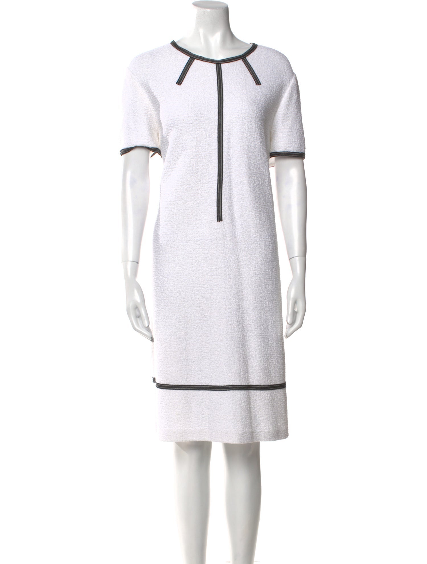 St. John Crew Neck Knee-Length Dress