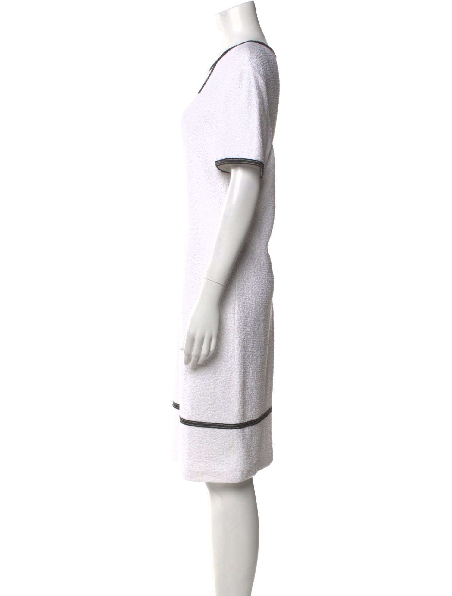 St. John Crew Neck Knee-Length Dress