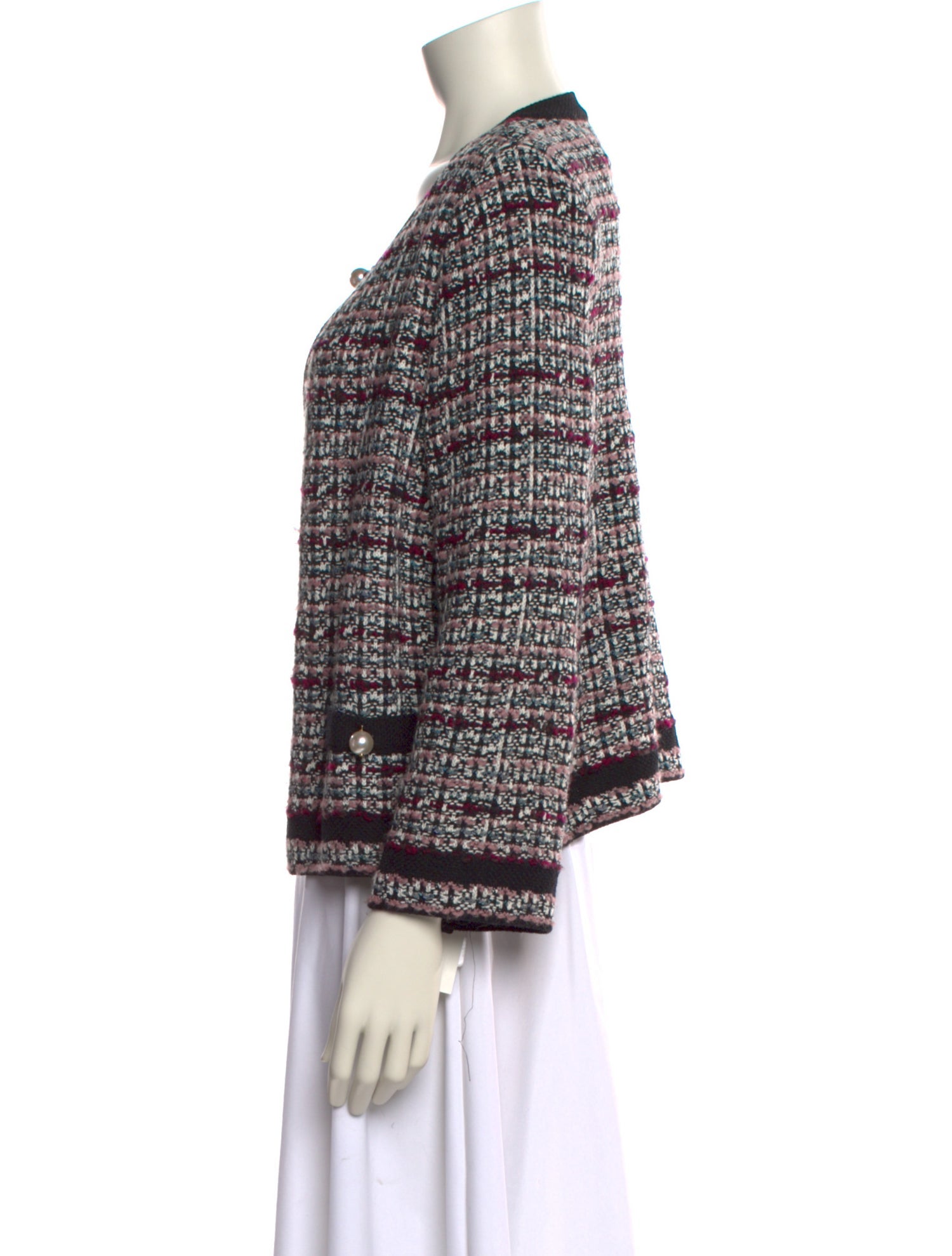 St. John Vintage Plaid Print Sweater