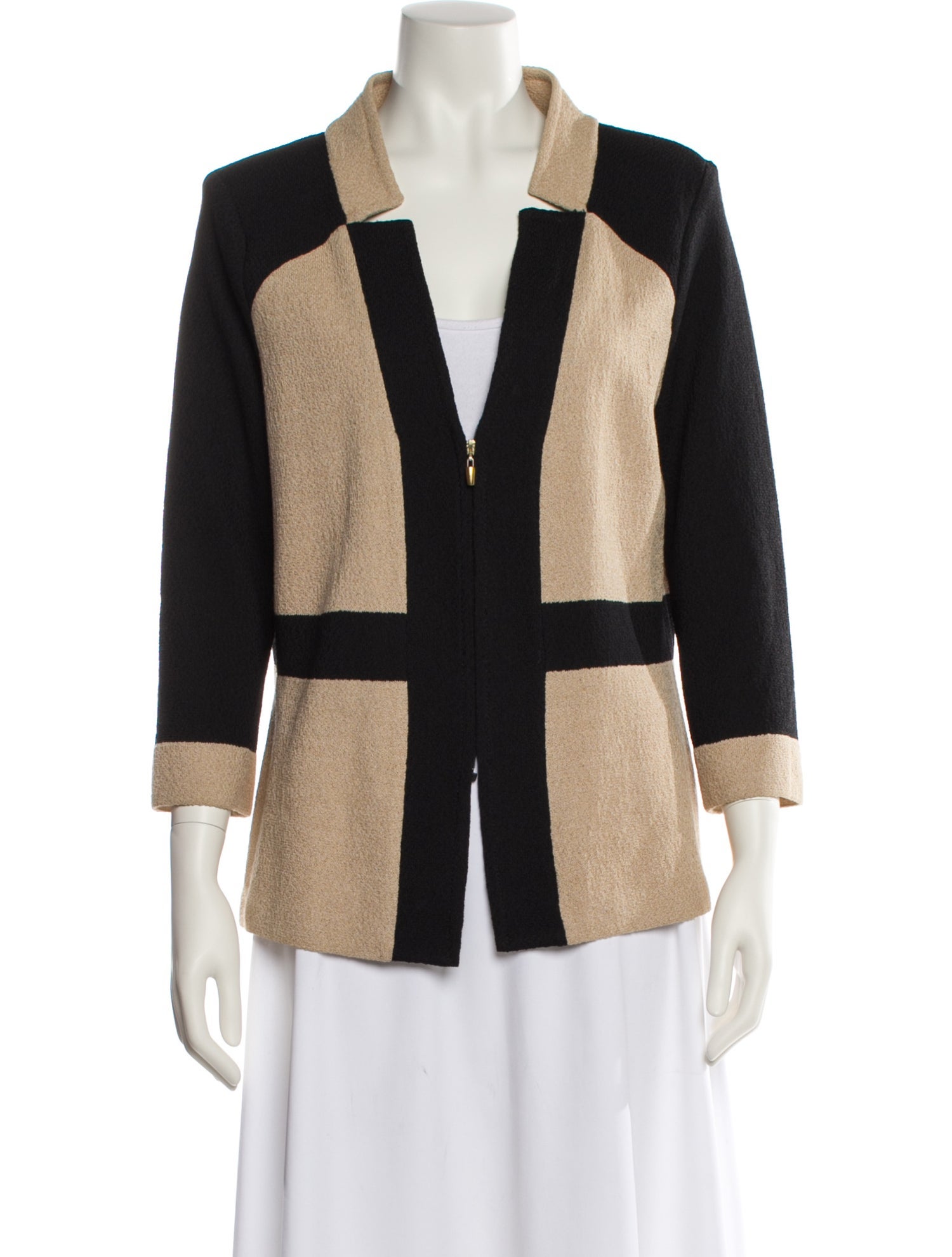 St. John Vintage Colorblock Pattern Jacket