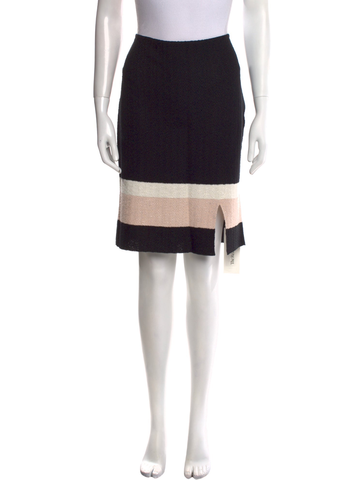 St. John Striped Knee-Length Skirt