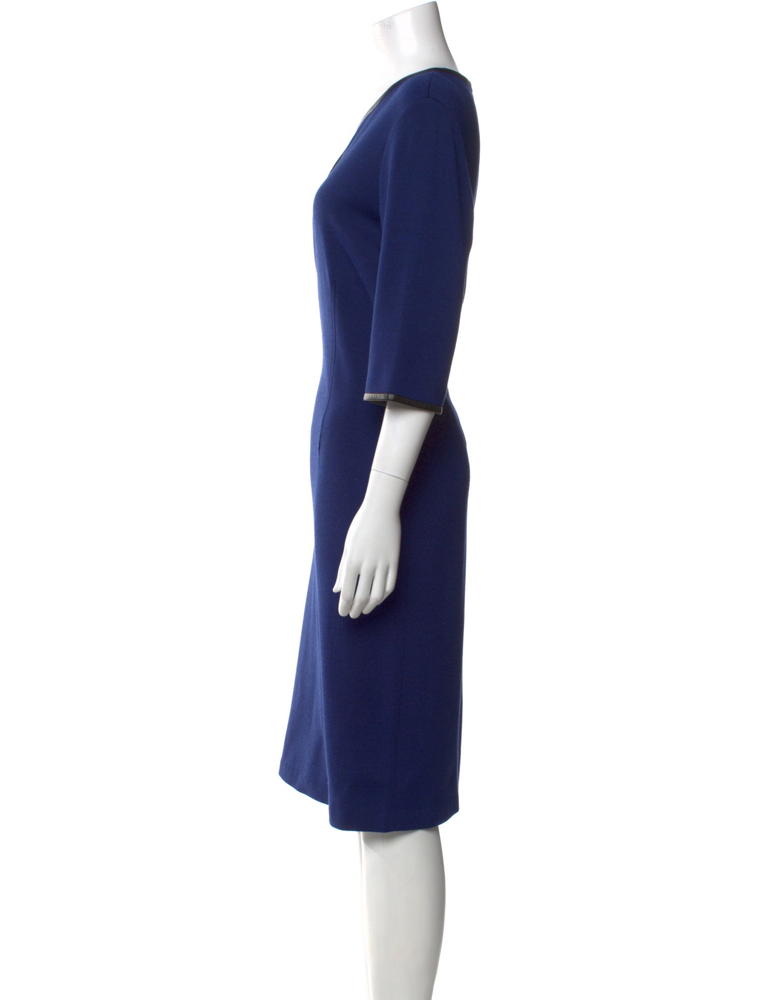 St. John V-Neck Midi Length Dress