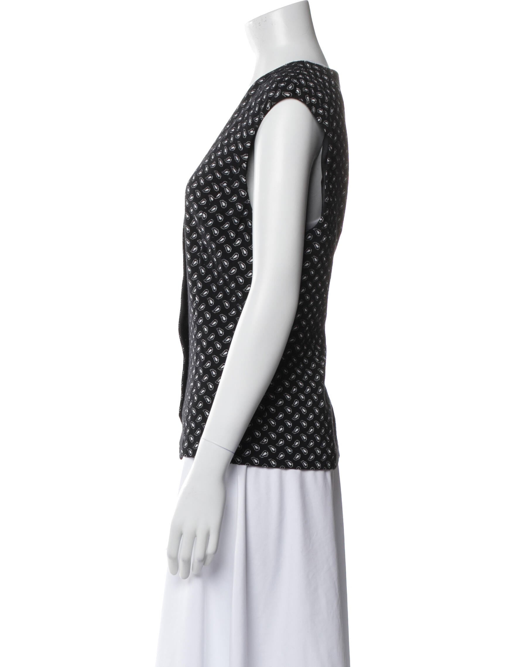 St. John Collection Paisley Print Vest