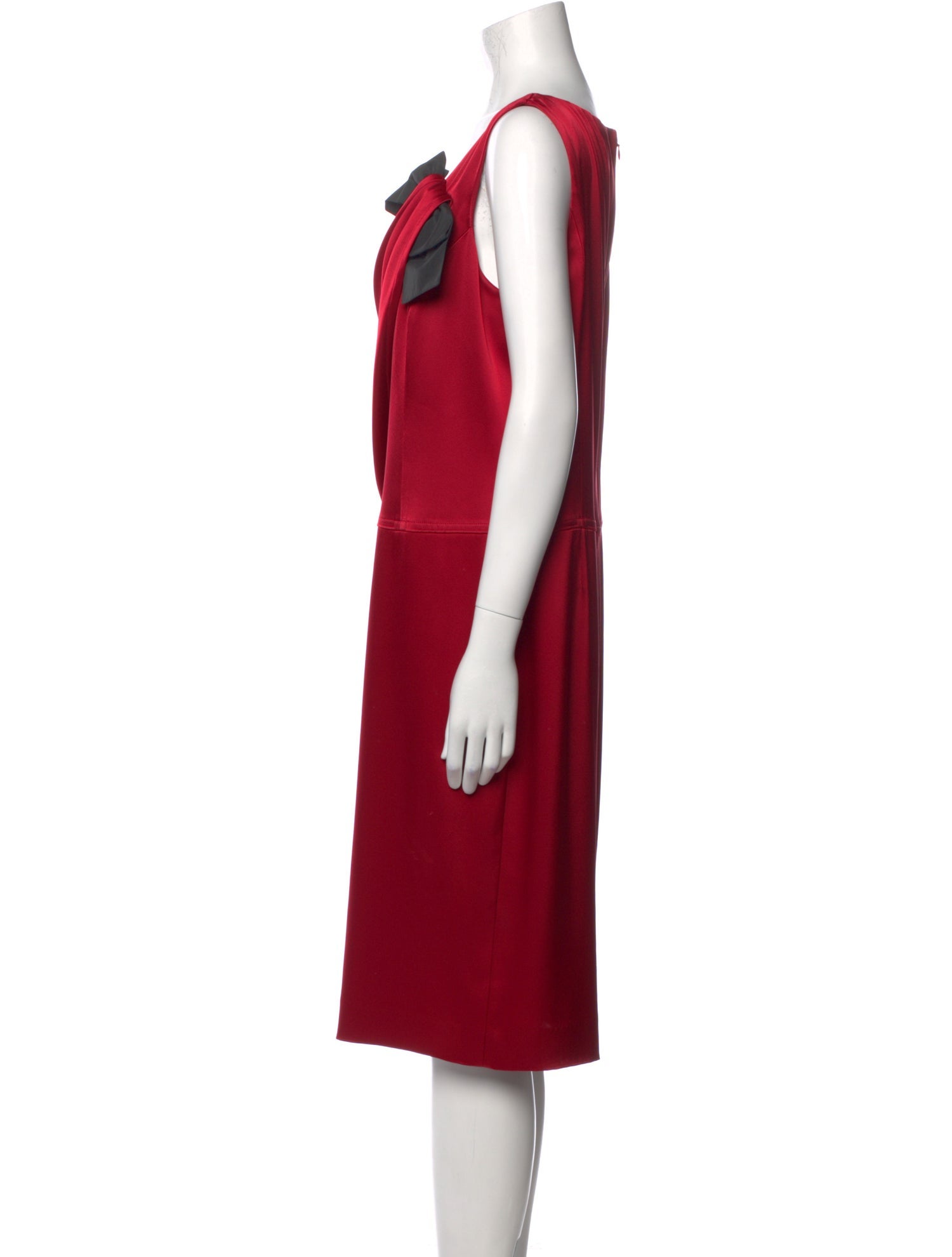 St. John Cowl Neck Midi Length Dress