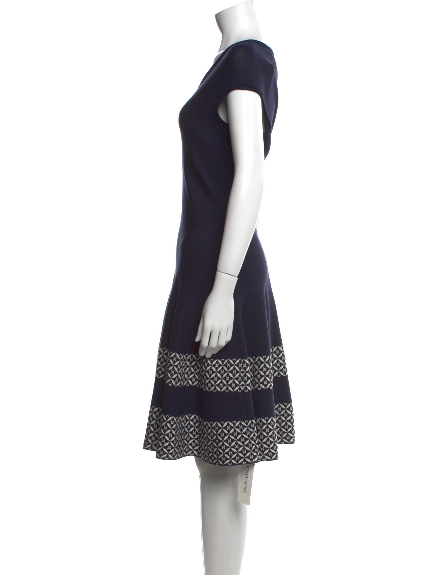 St. John V-Neck Knee-Length Dress