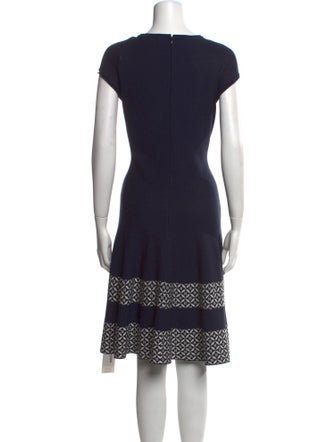 St. John V-Neck Knee-Length Dress