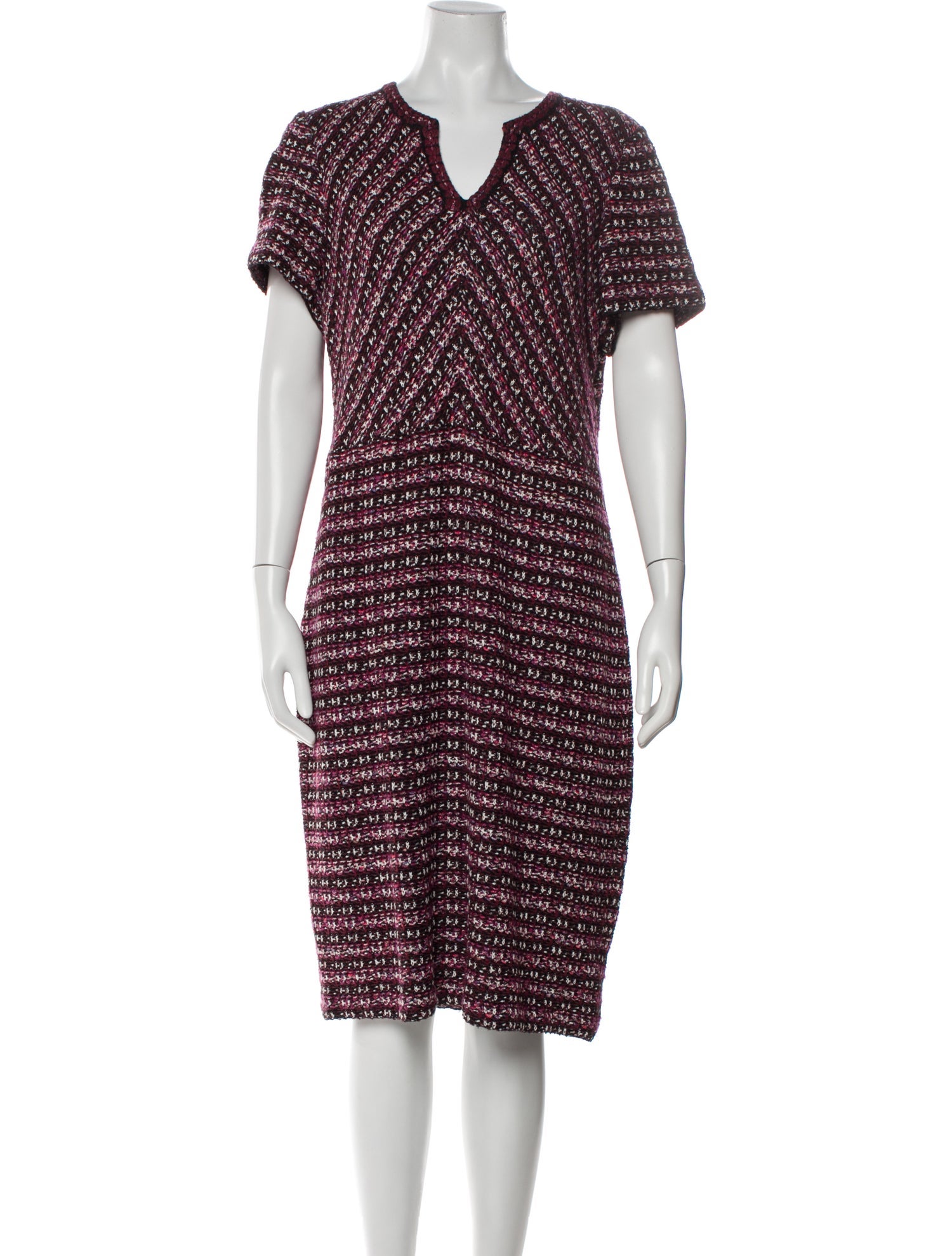St. John Printed Midi Length Dress