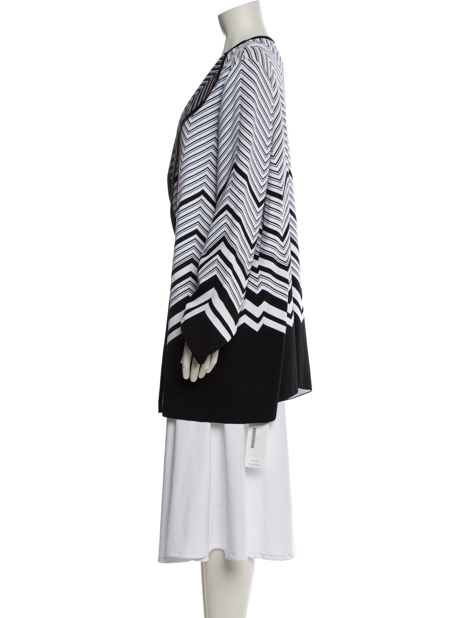 St. John Striped V-Neck Sweater