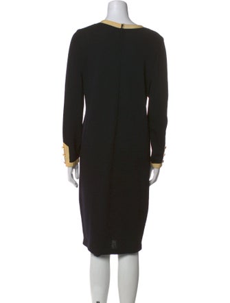 St. John Scoop Neck Midi Length Dress