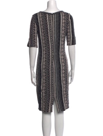 St. John Scoop Neck Knee-Length Dress