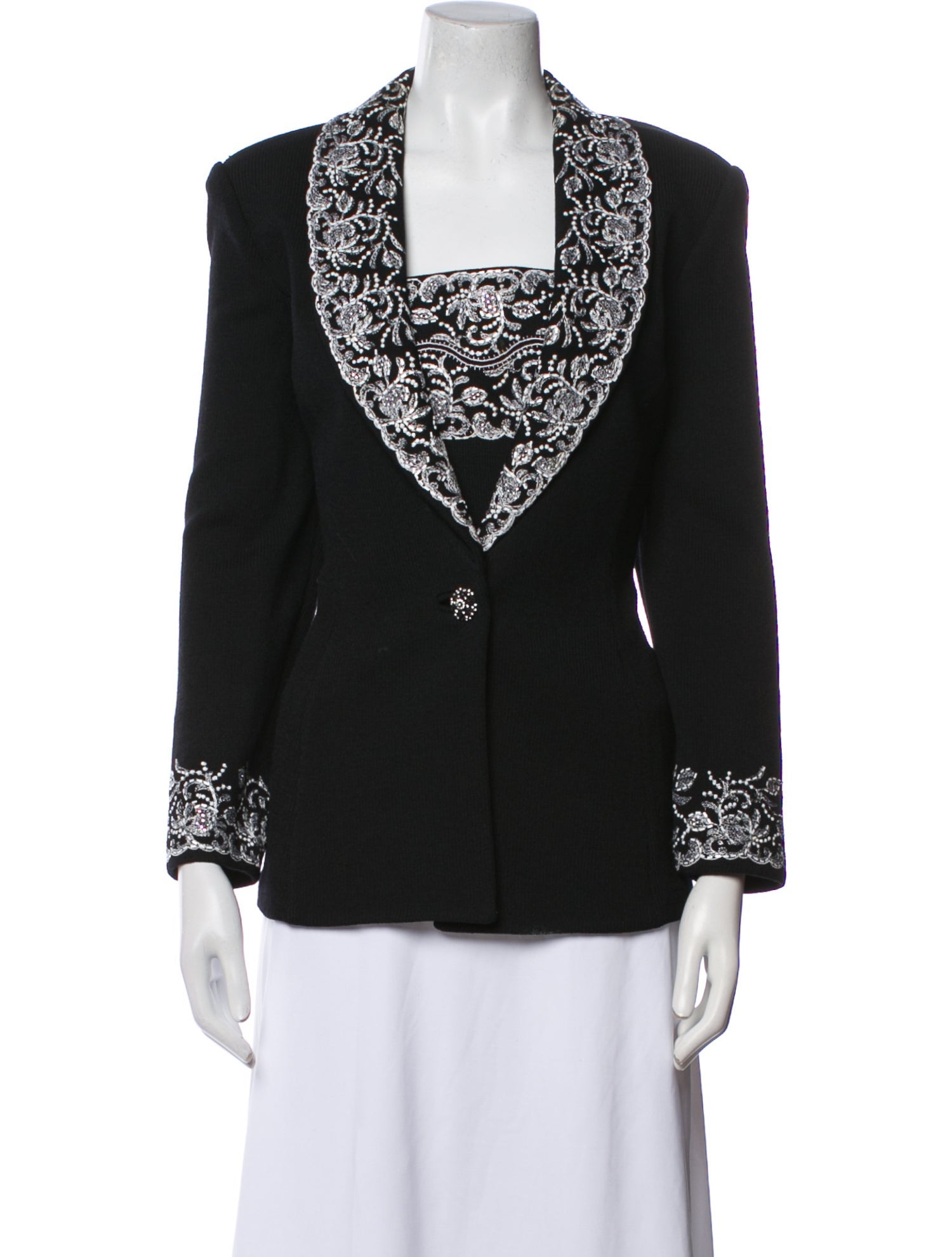 St. John Floral Print Evening Jacket