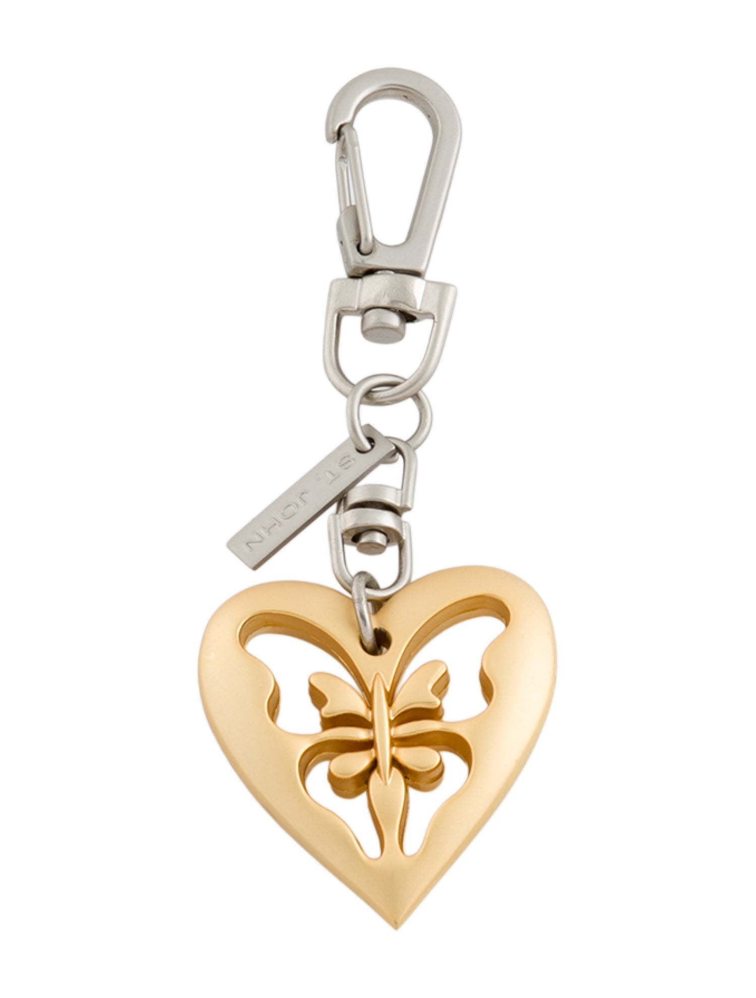 St. John Heart Cutout Key-Chain Accessory