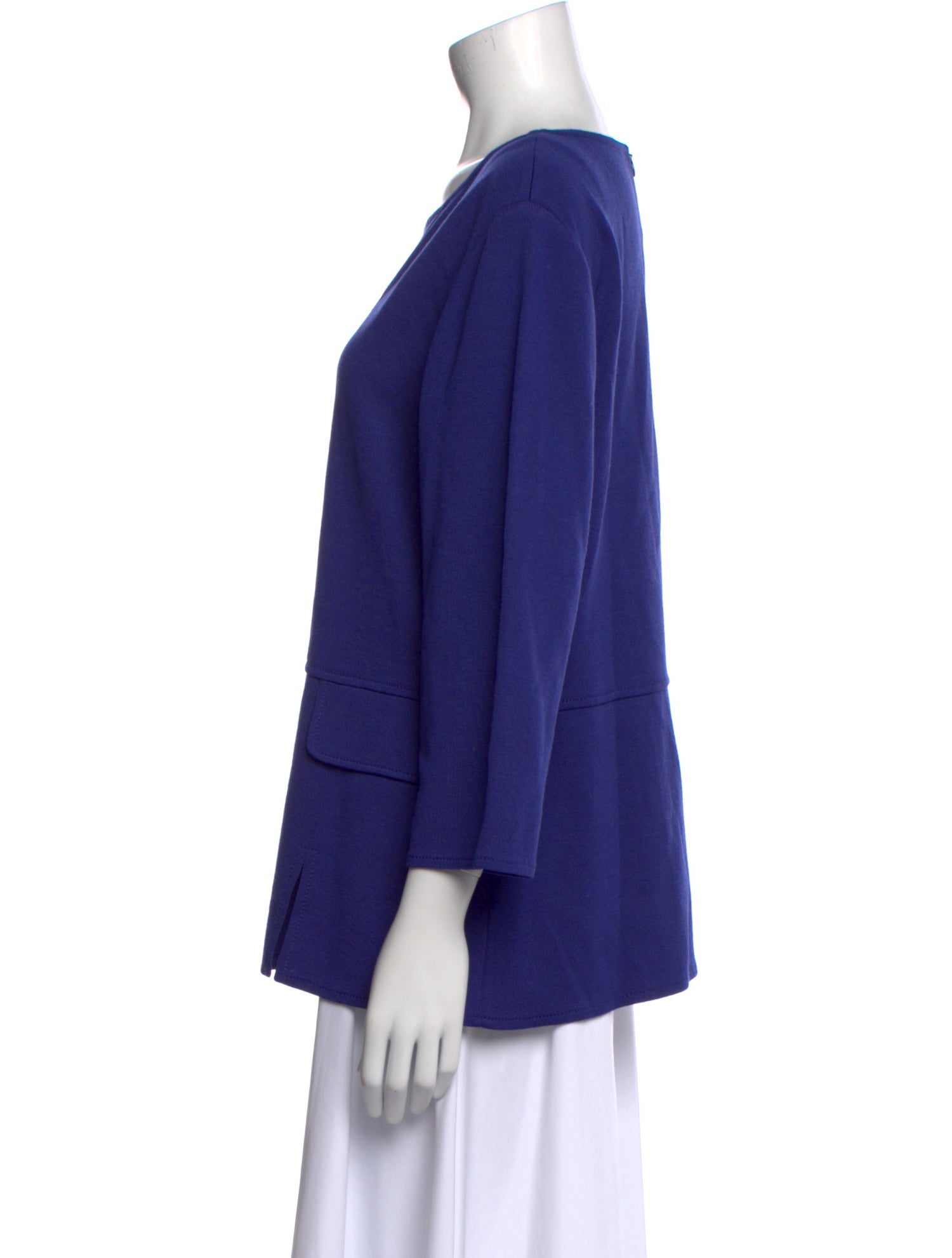 St. John Scoop Neck Three-Quarter Sleeve Blouse w/ Tags