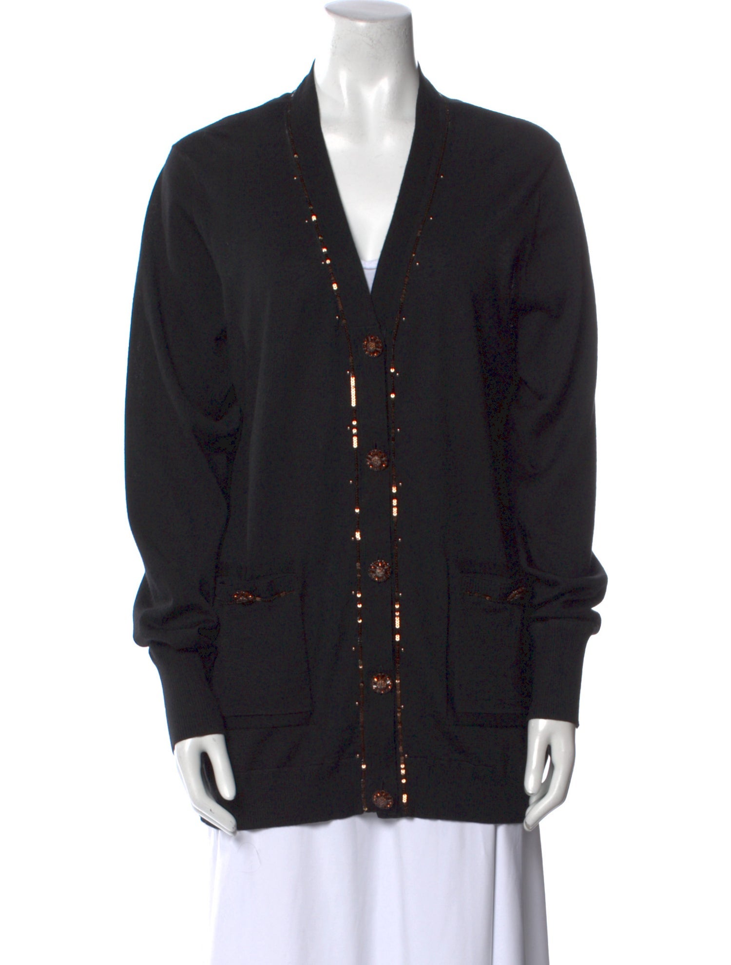 St. John Wool V-Neck Sweater