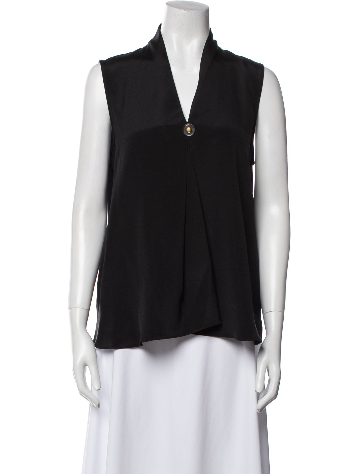 St. John Silk V-Neck Blouse