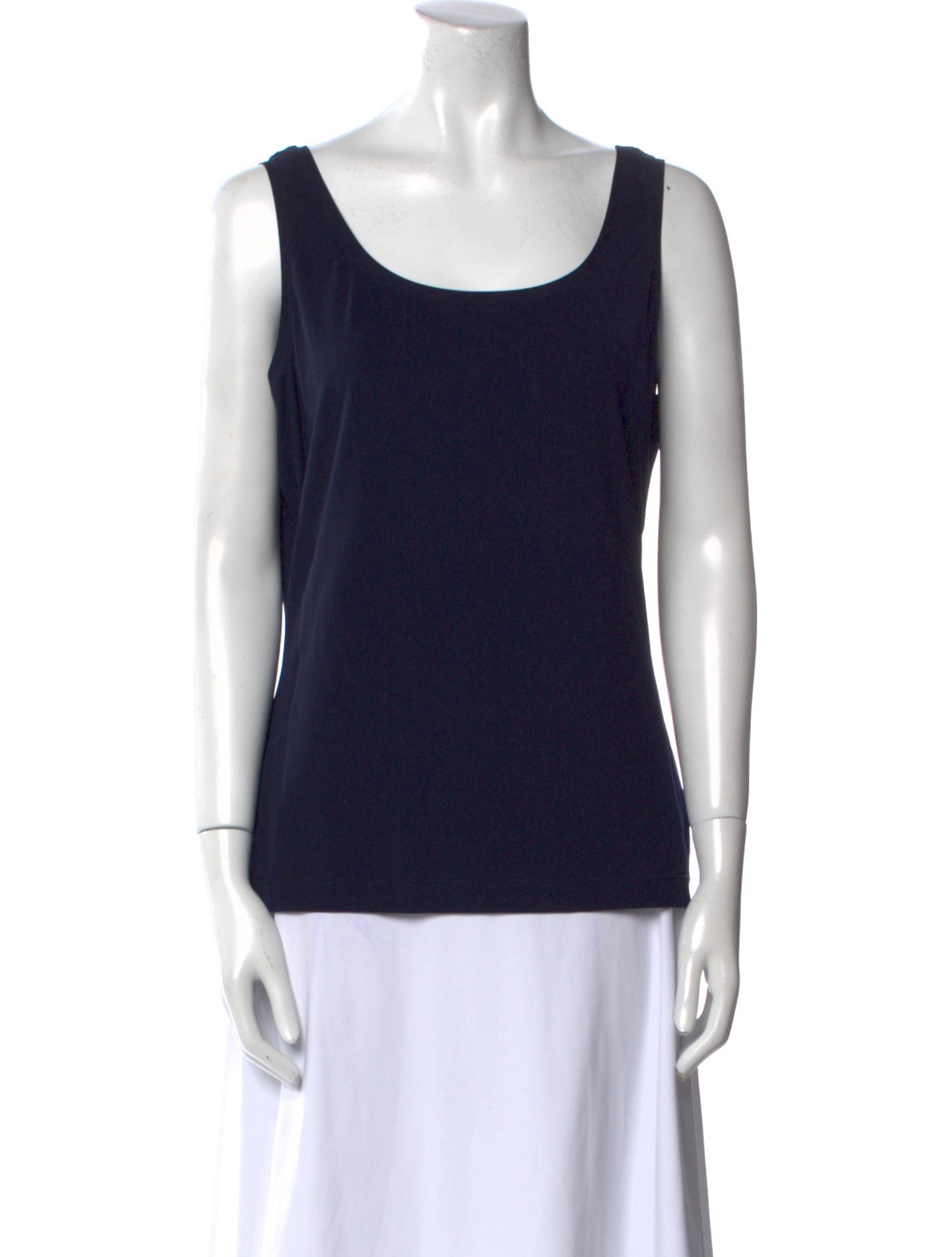 St. John Nylon Scoop Neck Top