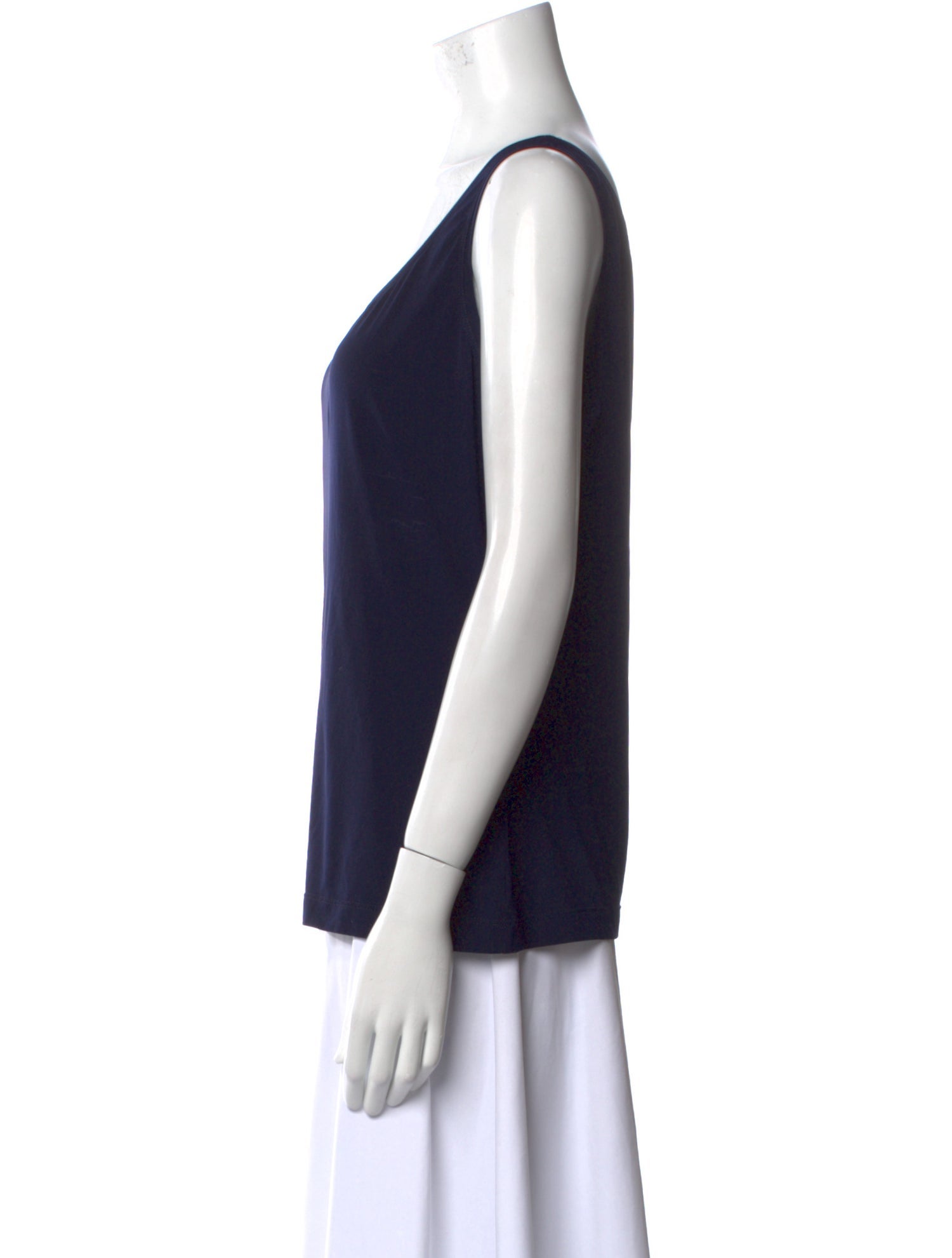 St. John Nylon Scoop Neck Top