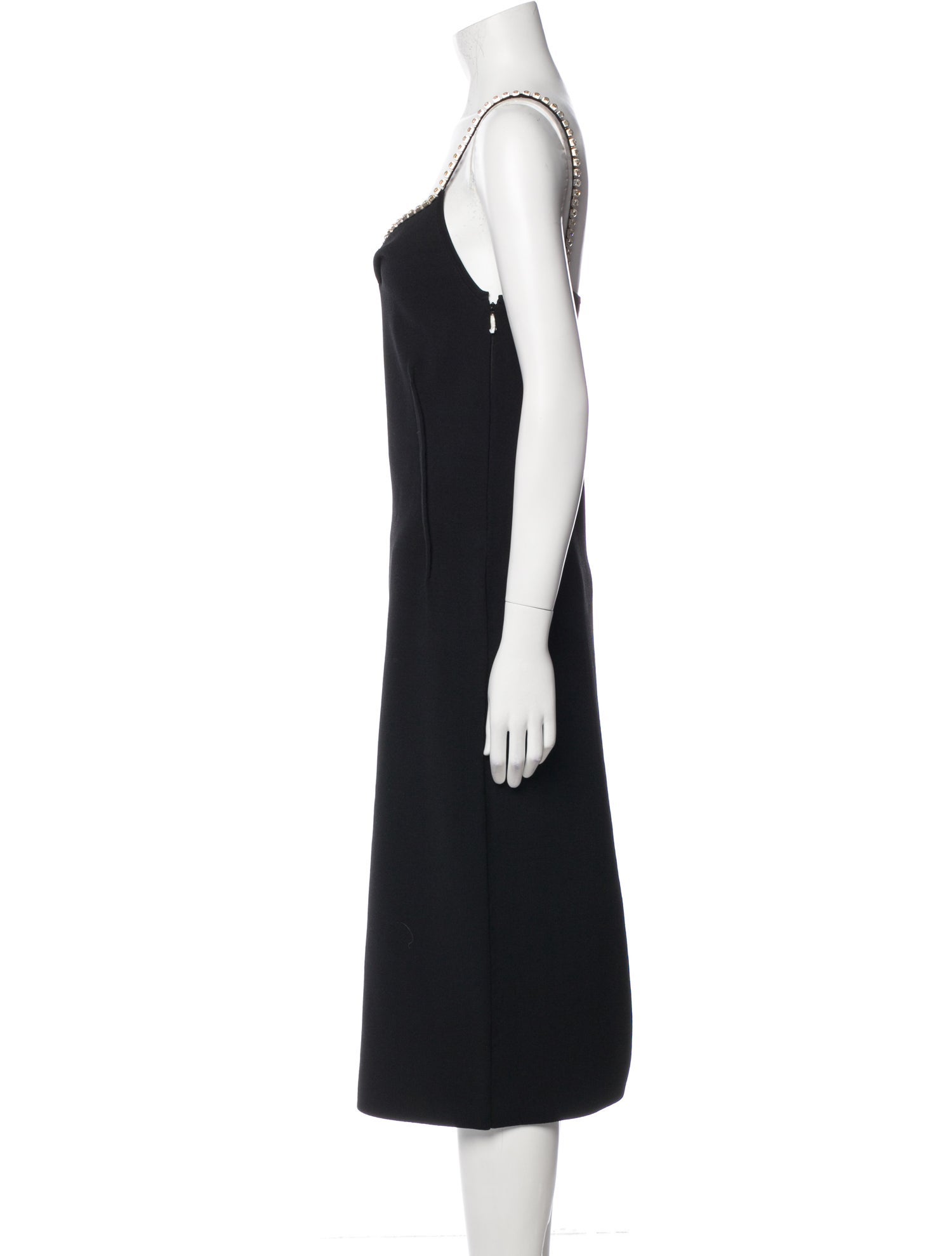 St. John Cowl Neck Midi Length Dress