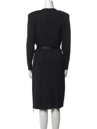 St. John V-Neck Knee-Length Dress