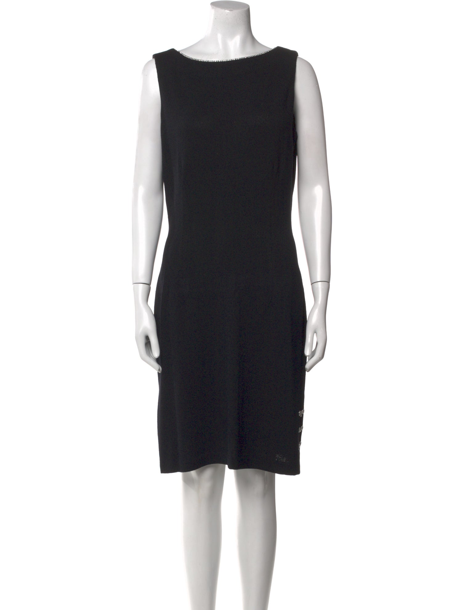 St. John Bateau Neckline Knee-Length Dress