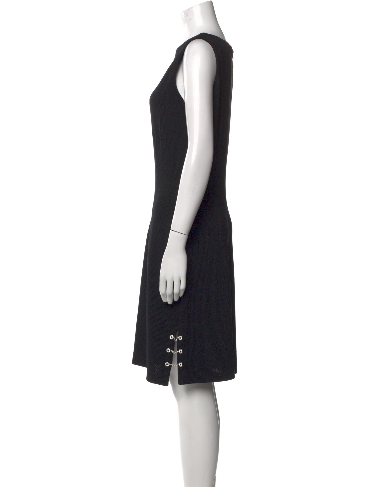 St. John Bateau Neckline Knee-Length Dress