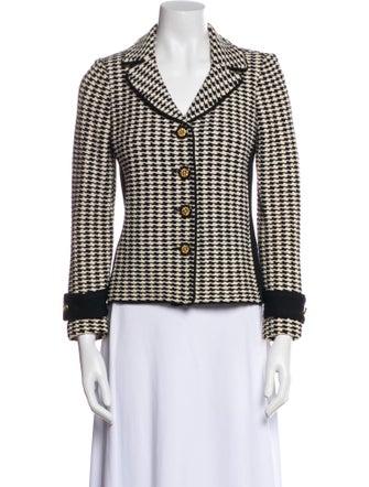St. John Houndstooth Print Blazer