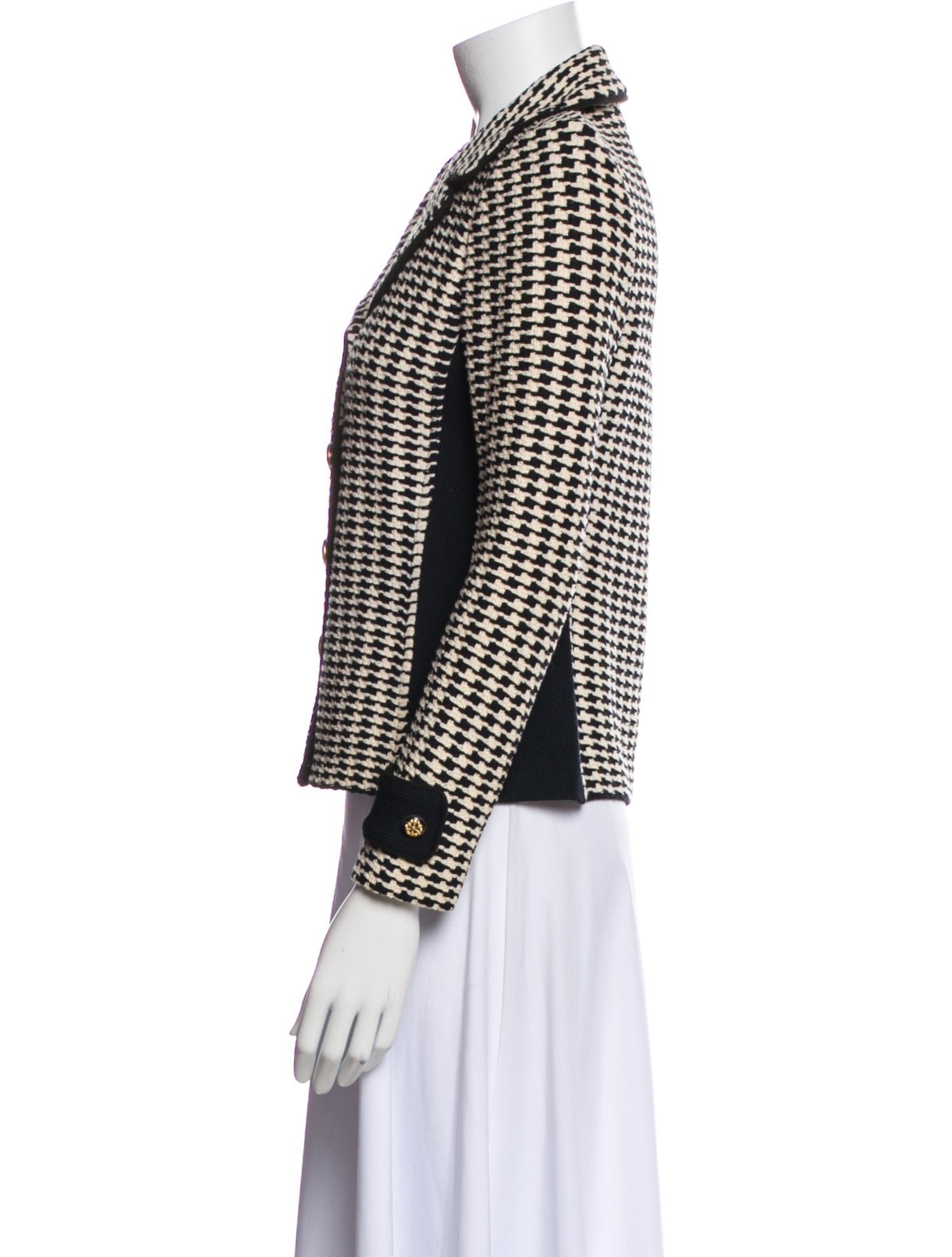 St. John Houndstooth Print Blazer