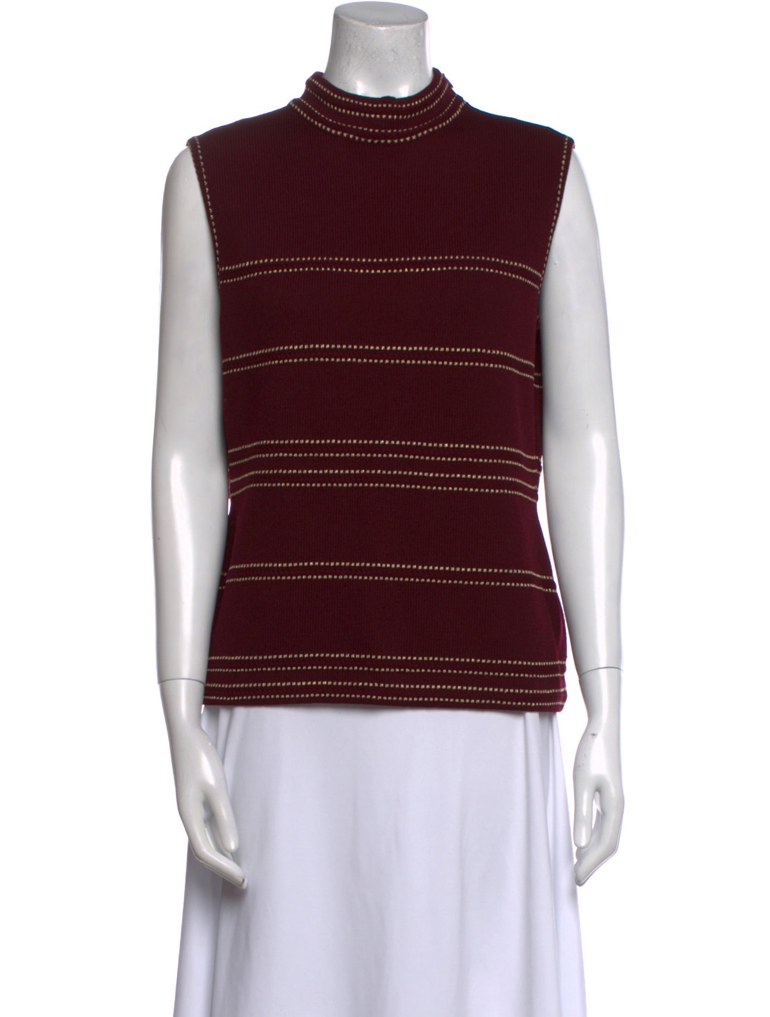 St. John Striped Turtleneck Sweater