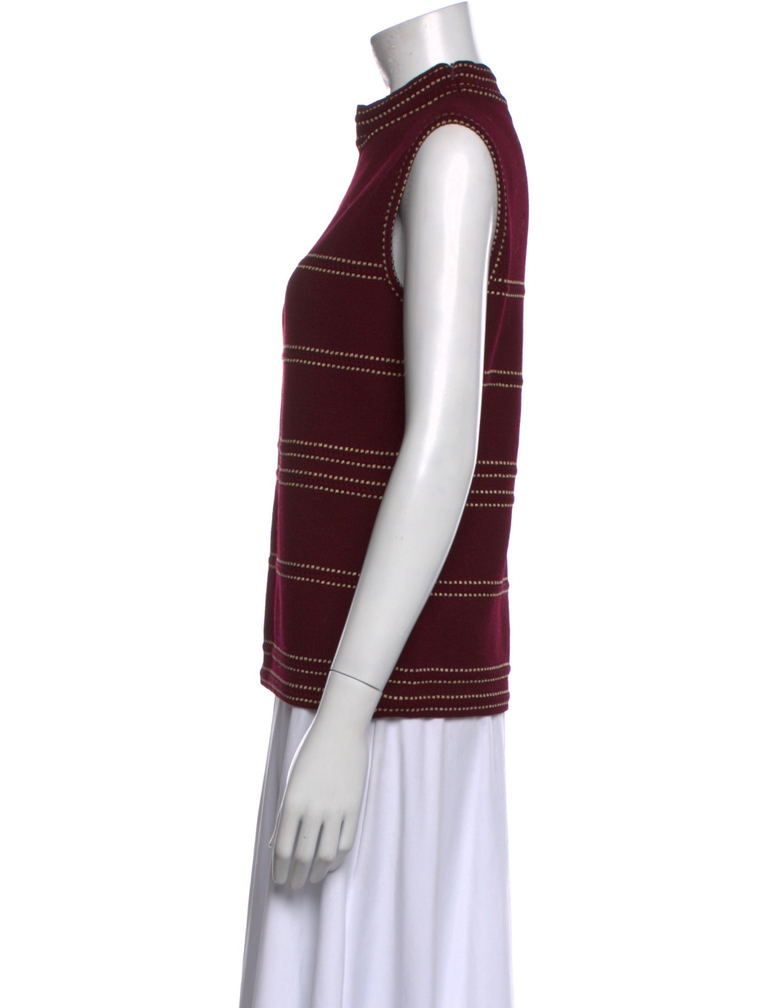 St. John Striped Turtleneck Sweater