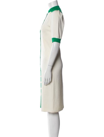 St. John Crew Neck Knee-Length Dress