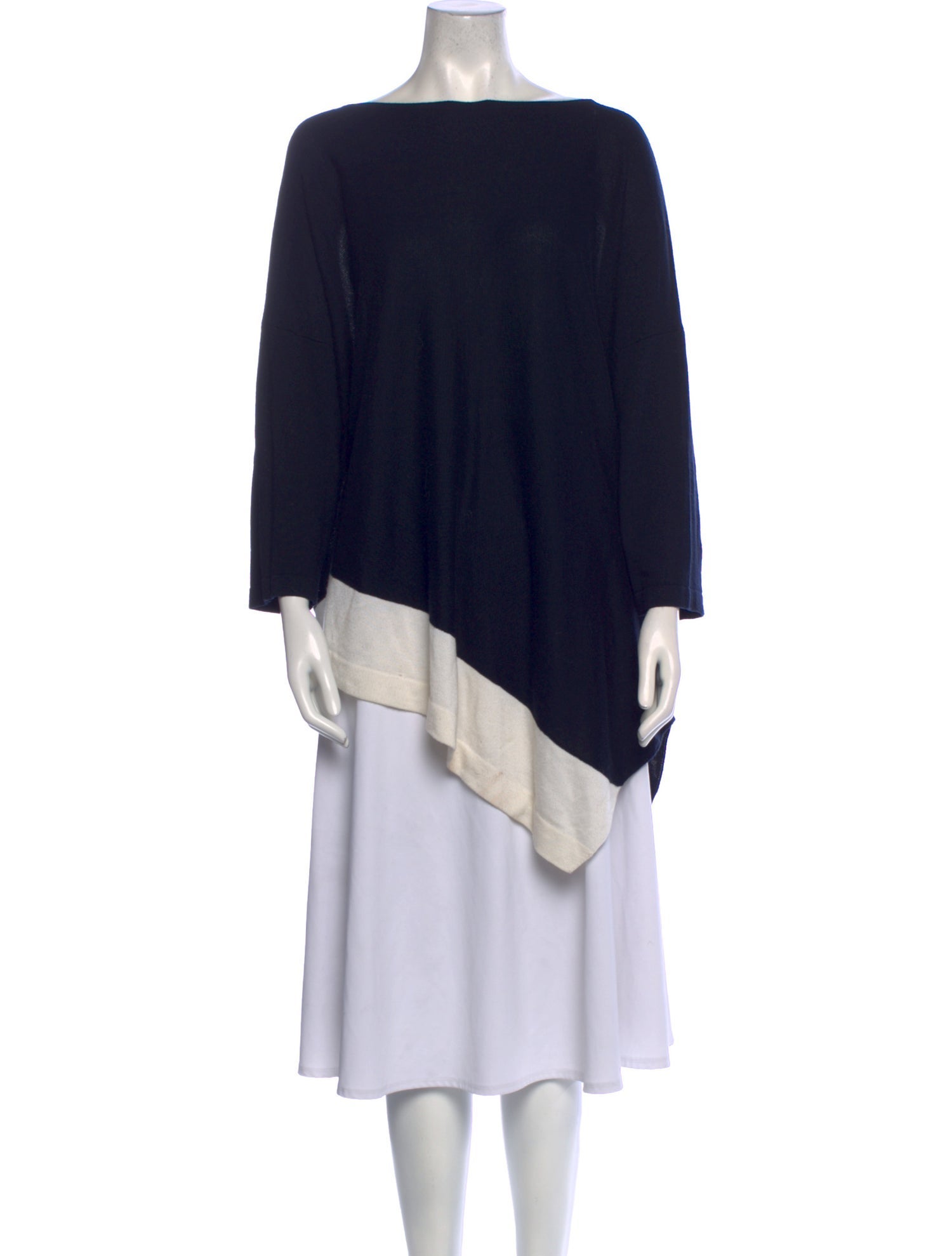 St. John Striped Bateau Neckline Sweater