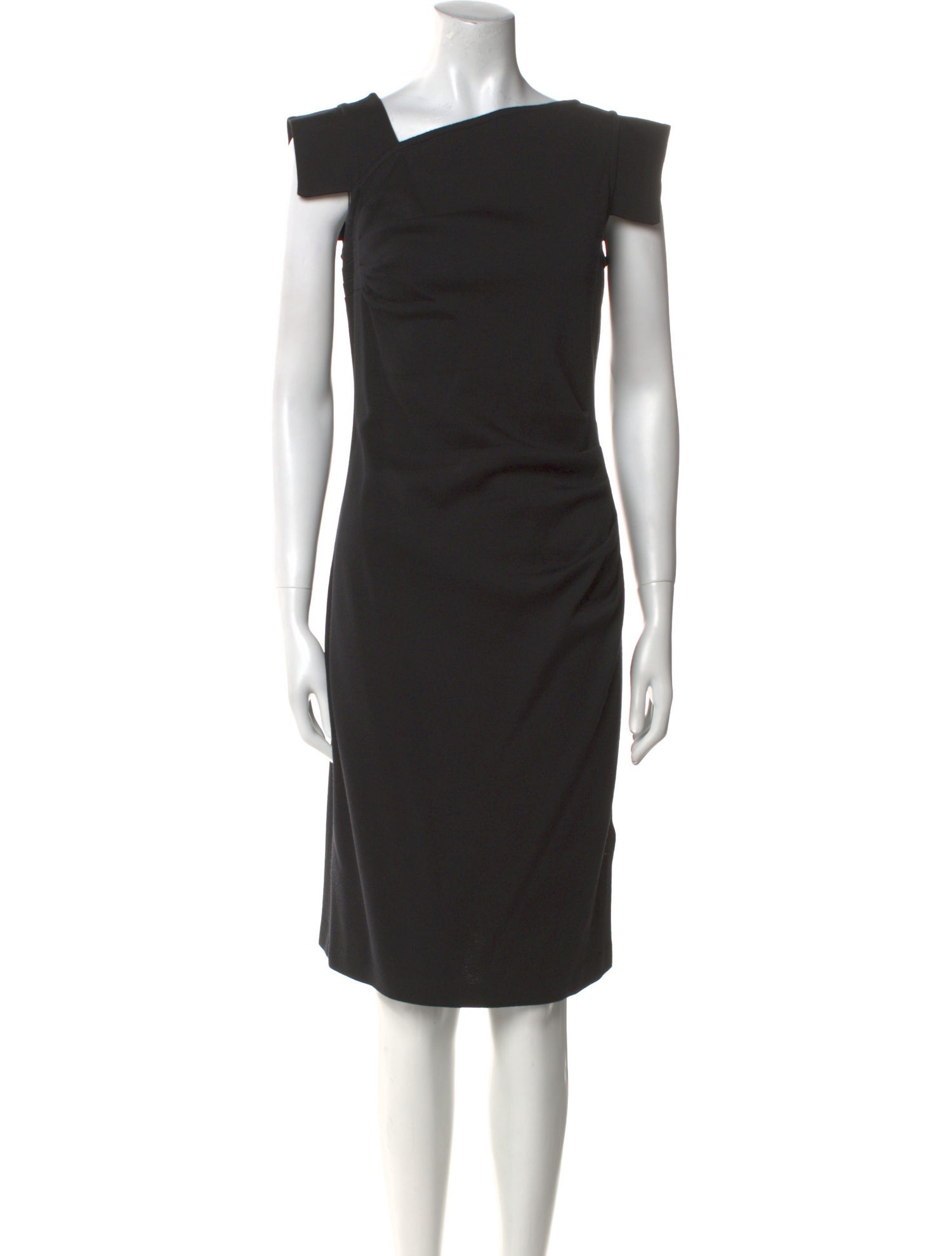 St. John Asymmetrical Knee-Length Dress